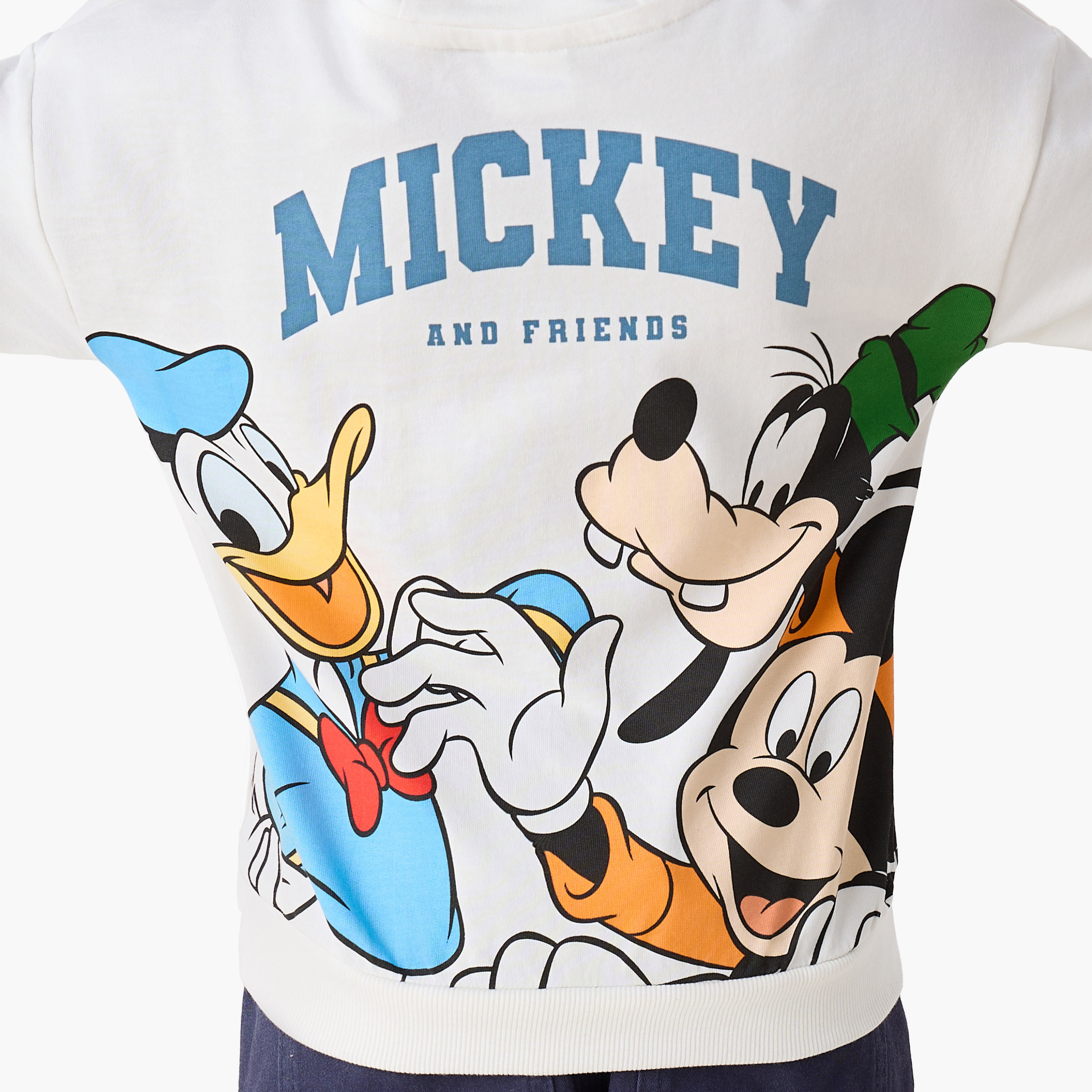 Disney Mickey and Friends Print Hooded Sweatshirt with Long Sleeves-boys-clothing-sweatshirts-image-4