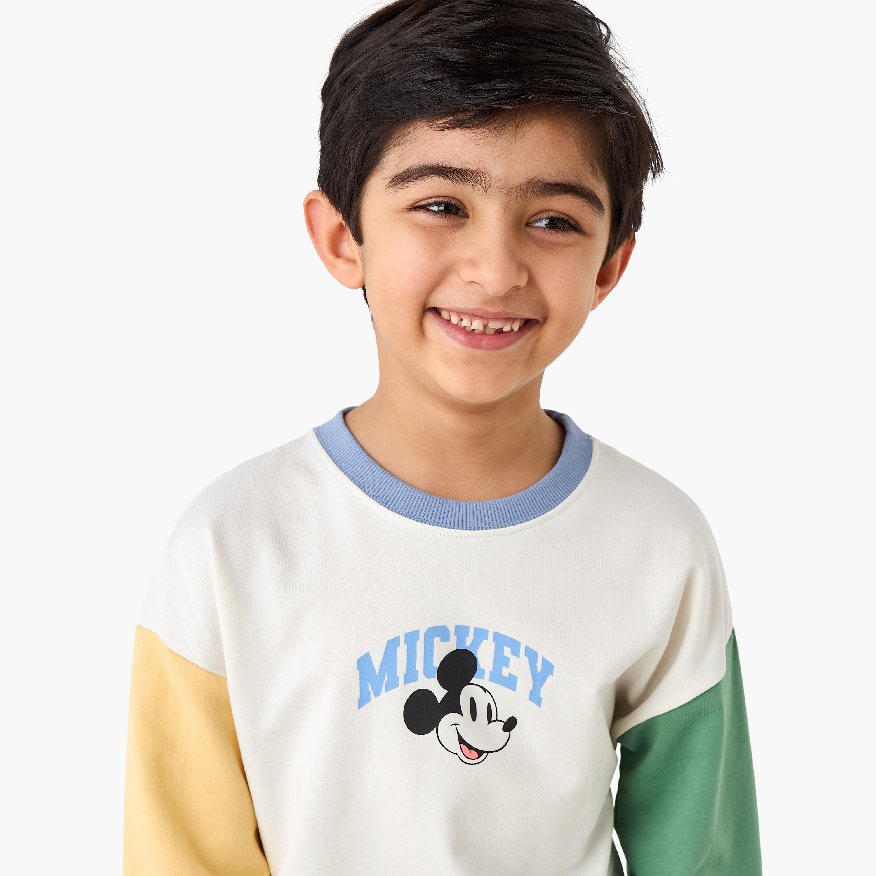 طقم سويت شيرت وبنطلون رياضي بطبعات ميكي ماوس من ديزني-baby-boys-clothing-winterwear-setsandcoords-image-2