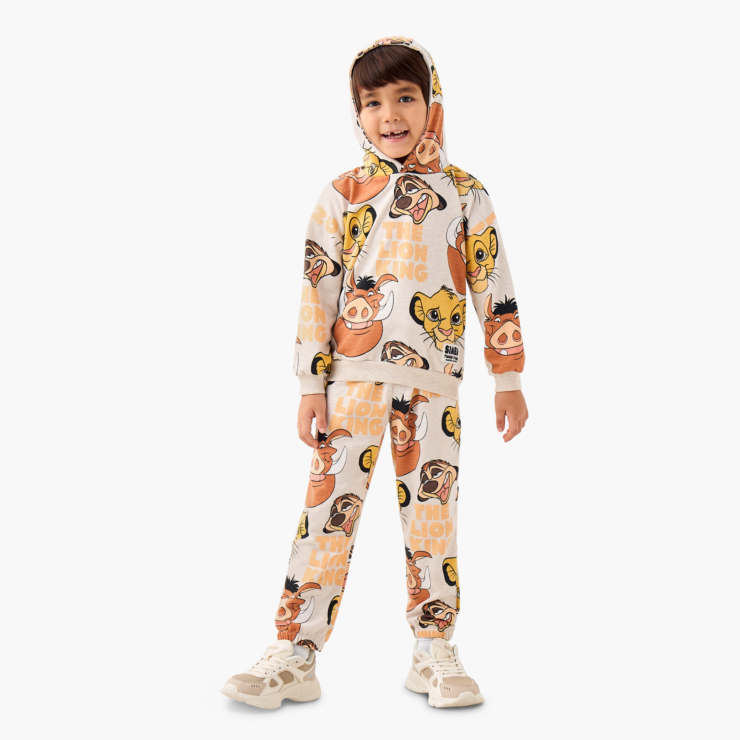 Disney Boys Hooded Sweatshirt and Joggers Set with The Lion King Print - Cotton - Long Sleeves-boys-clothing-setsandcoords-image-4