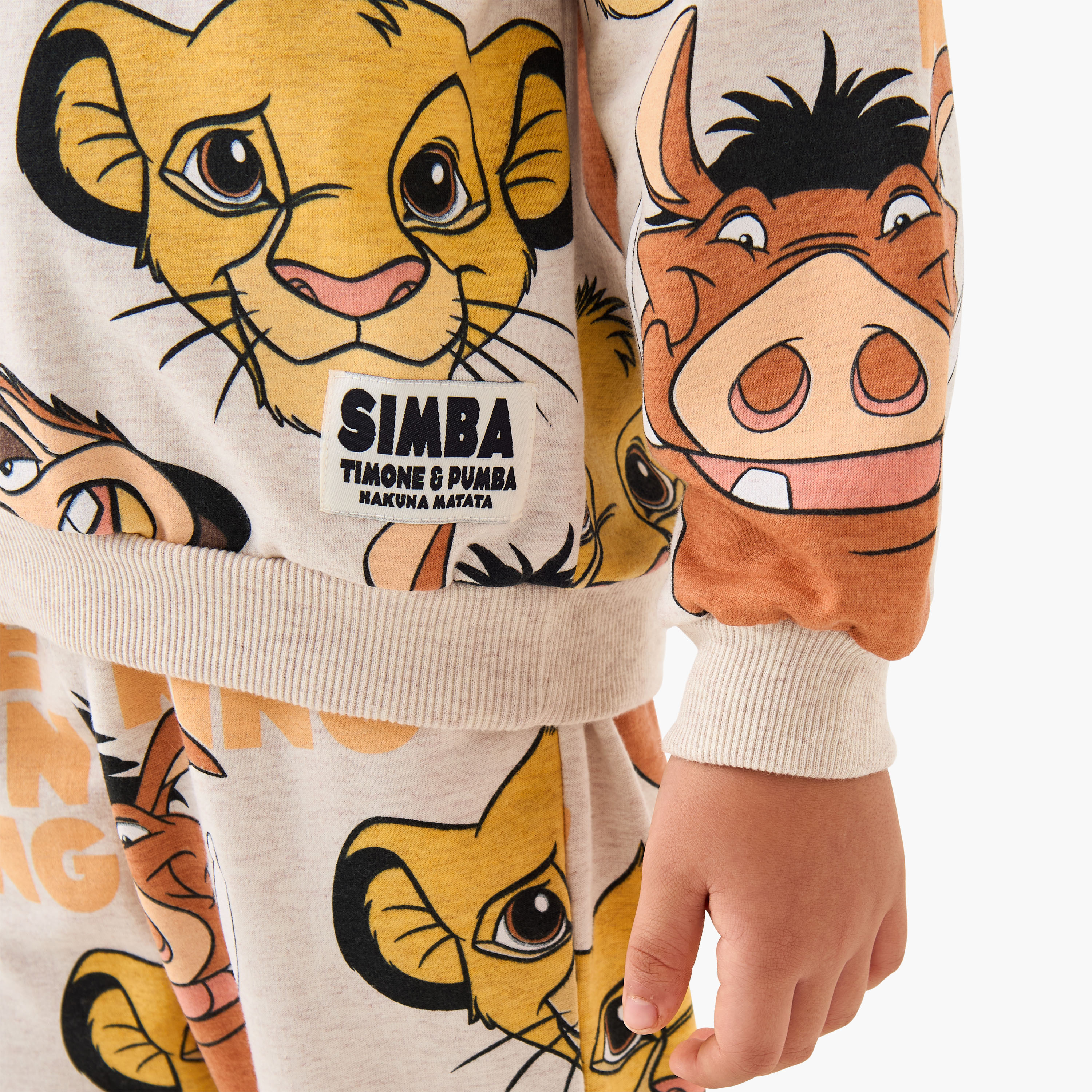 Disney Boys Hooded Sweatshirt and Joggers Set with The Lion King Print - Cotton - Long Sleeves-boys-clothing-setsandcoords-image-7