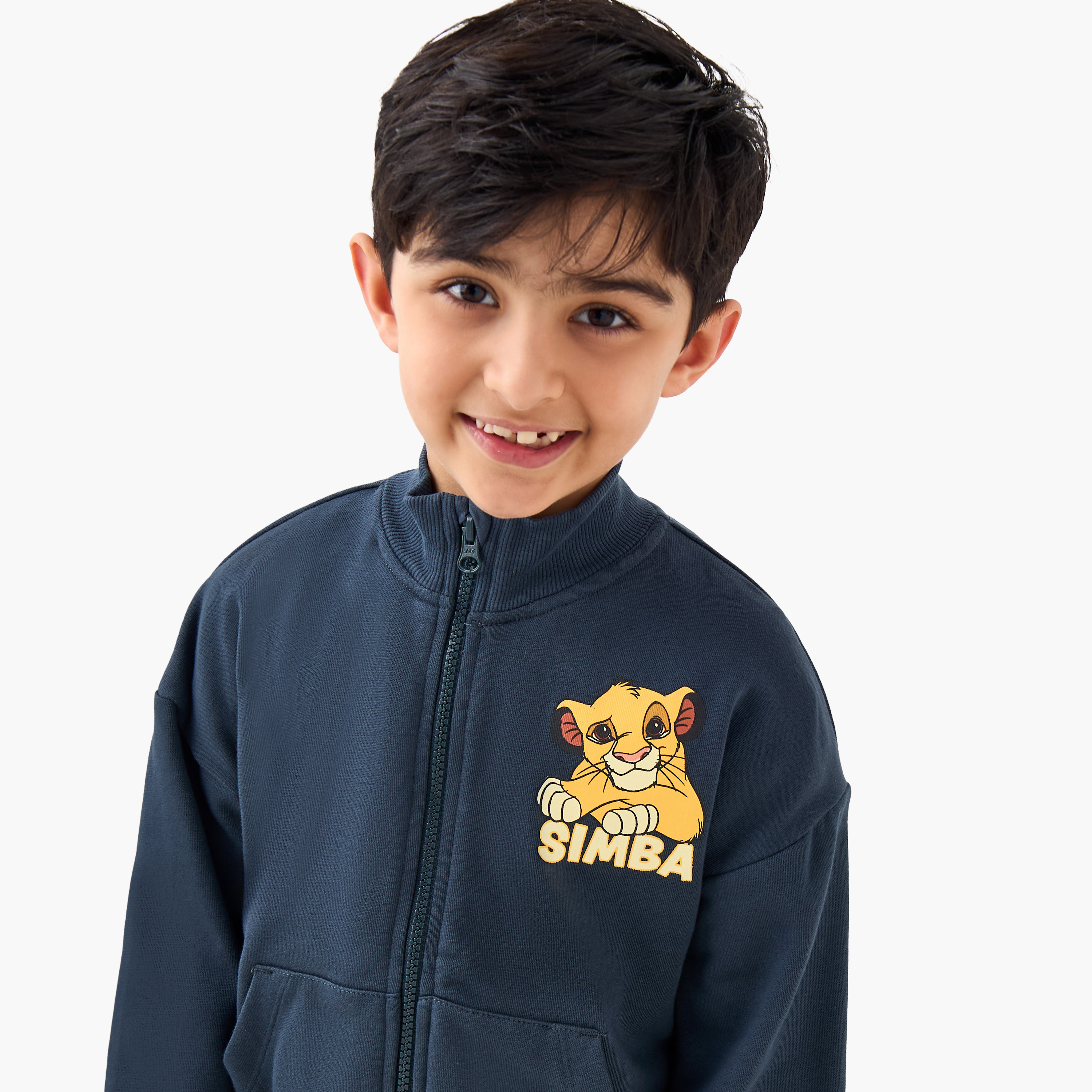Disney Boys Sweatshirt and Joggers Set with Lion King Print - Cotton - Long Sleeves - High Neck-boys-clothing-setsandcoords-image-5