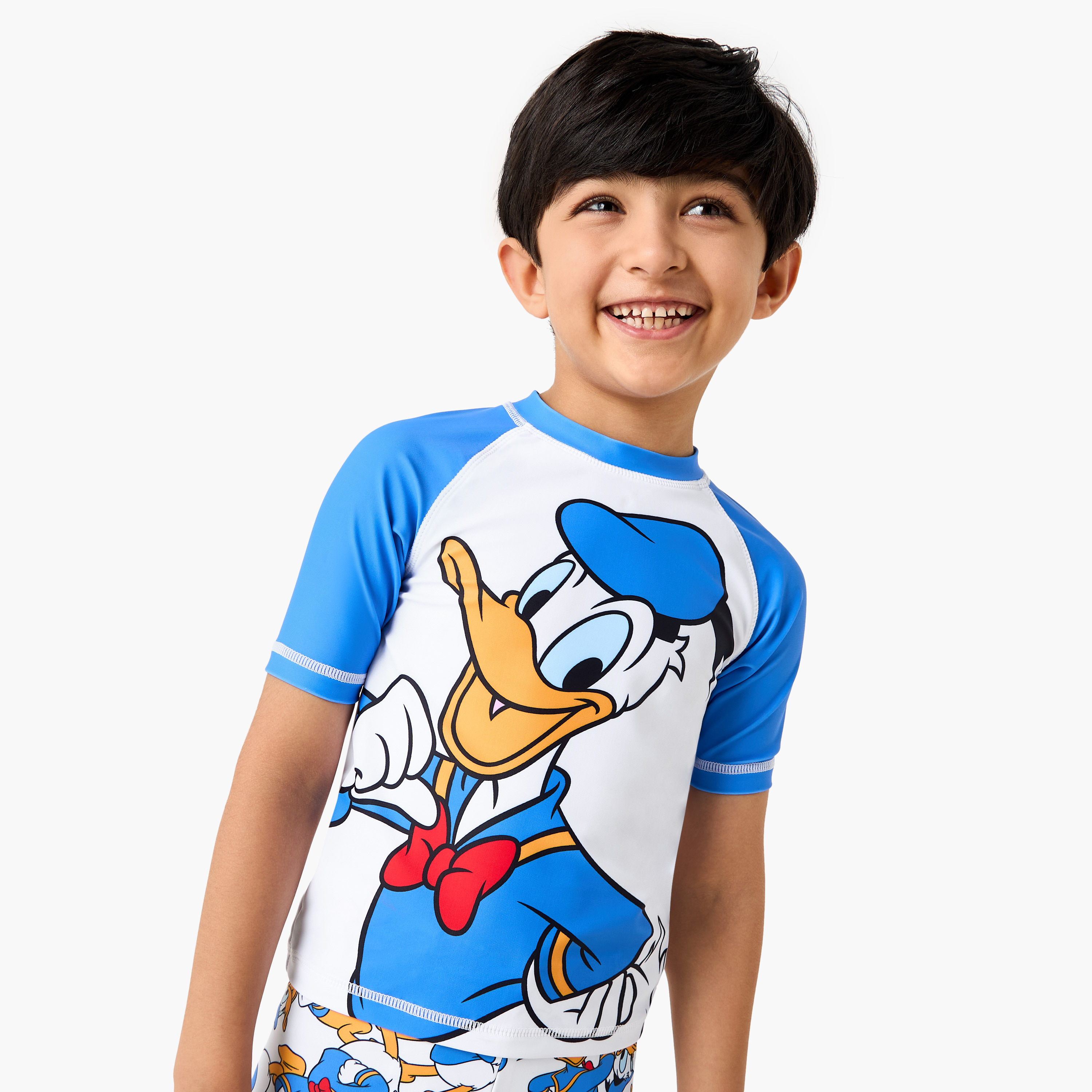 Disney Donald Duck Print Swim T-shirt and Shorts Set-baby-boys-clothing-swimwear-image-2