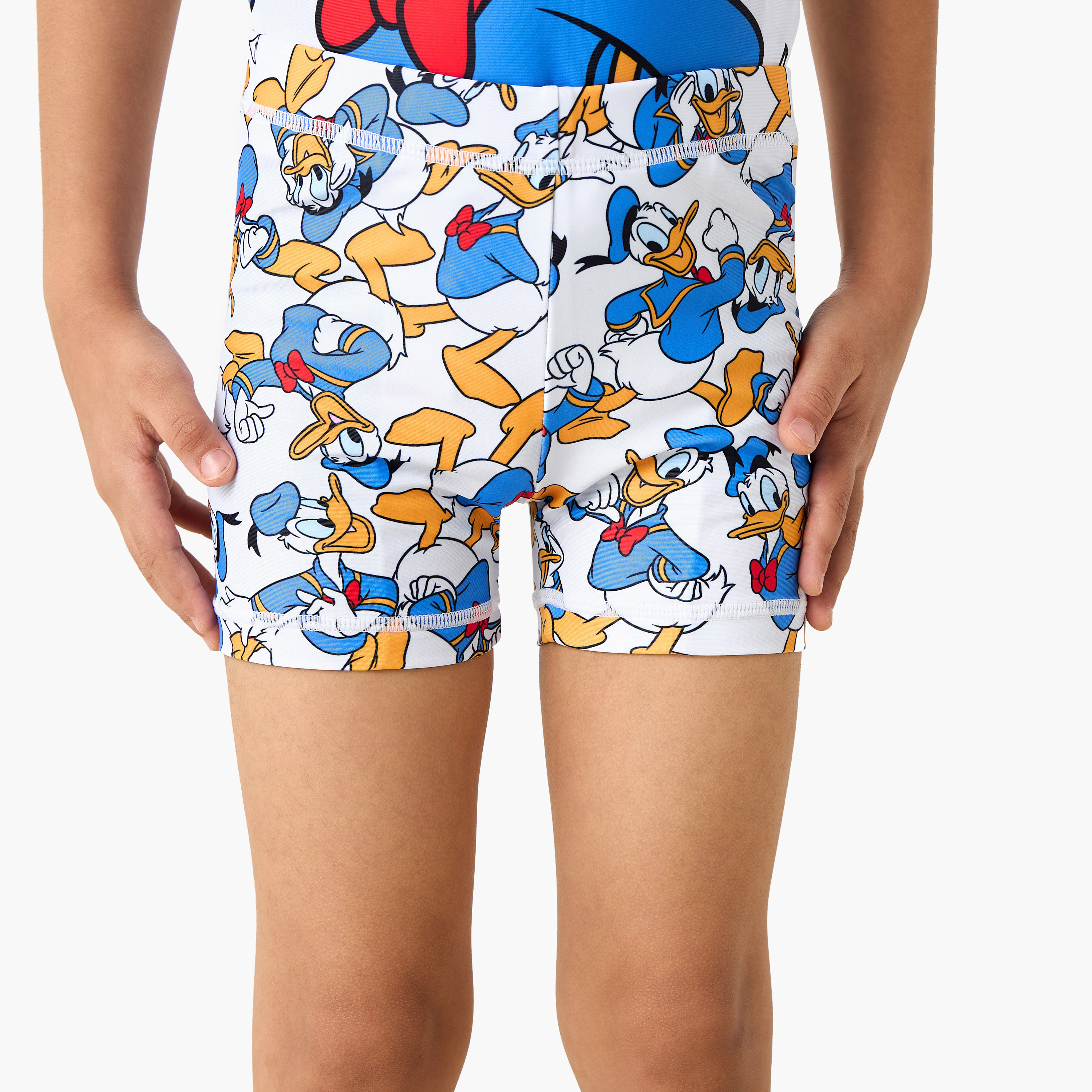 Disney Donald Duck Print Swim T-shirt and Shorts Set-baby-boys-clothing-swimwear-image-3