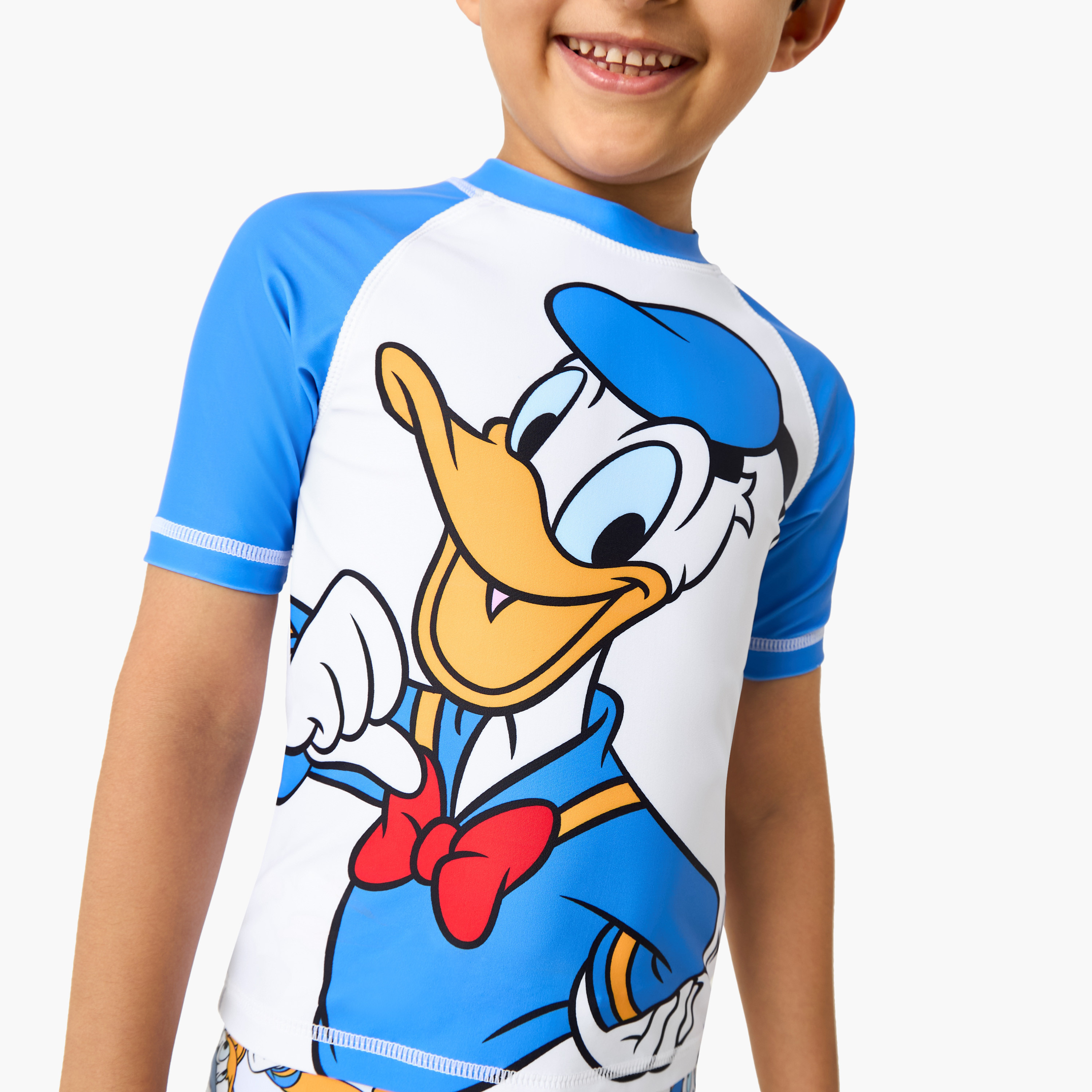Disney Donald Duck Print Swim T-shirt and Shorts Set-baby-boys-clothing-swimwear-image-5