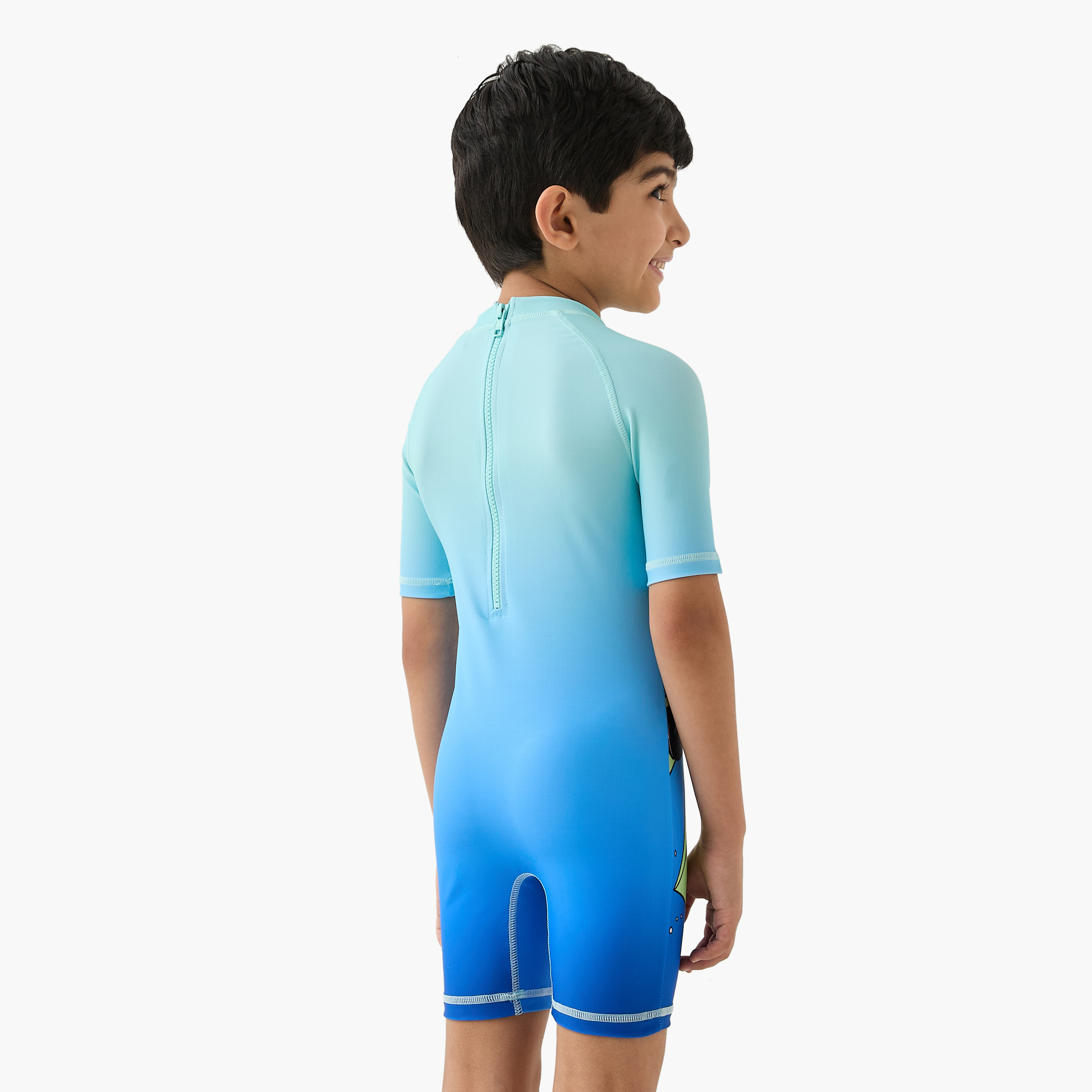 بدلة سباحة بأكمام قصيرة  وطبعات ميكي ماوس من ديزني-sports-boys-clothing-swimwear-image-4