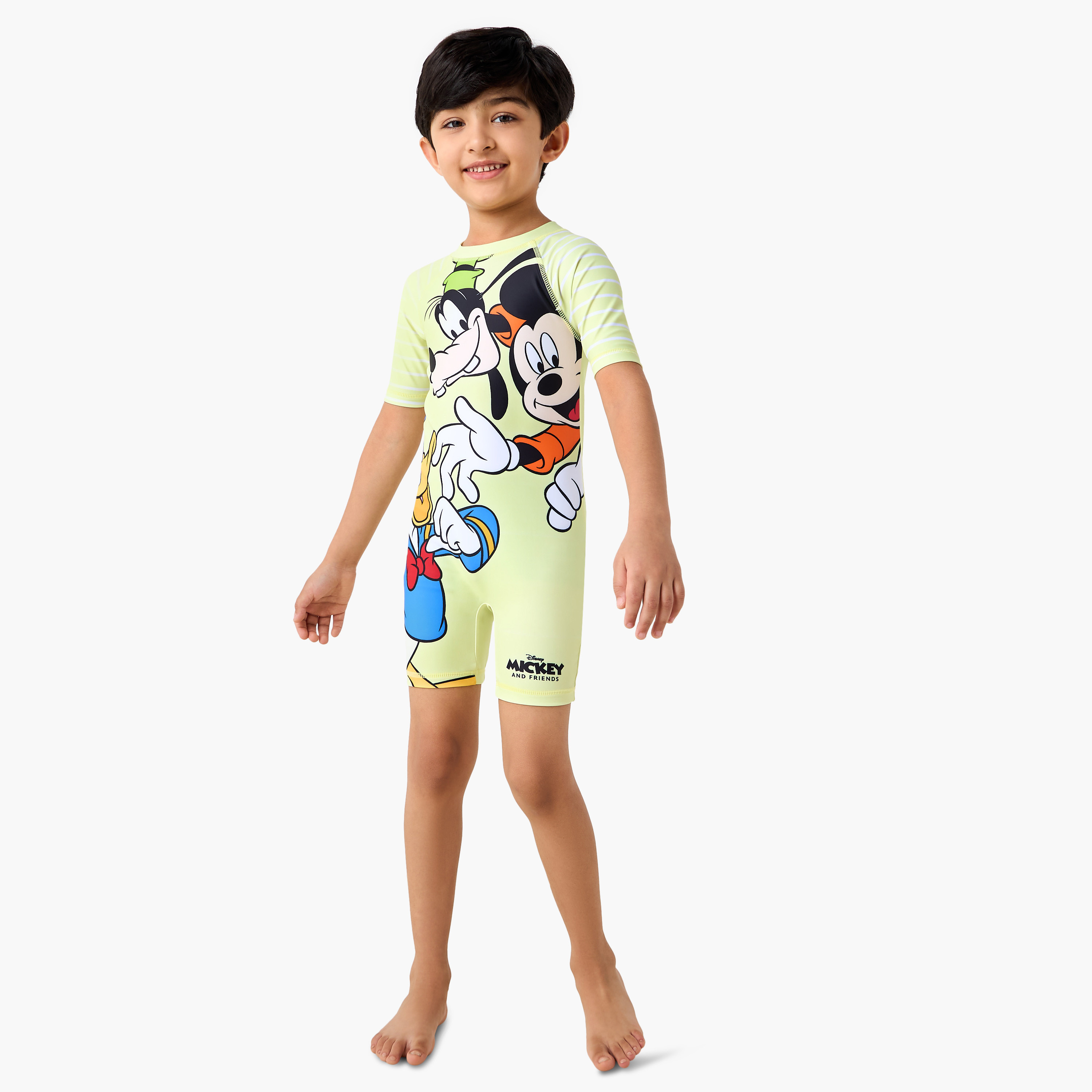 Disney Mickey and Friends Print Swimsuit with Zip Closure-sports-boys-clothing-swimwear-image-2