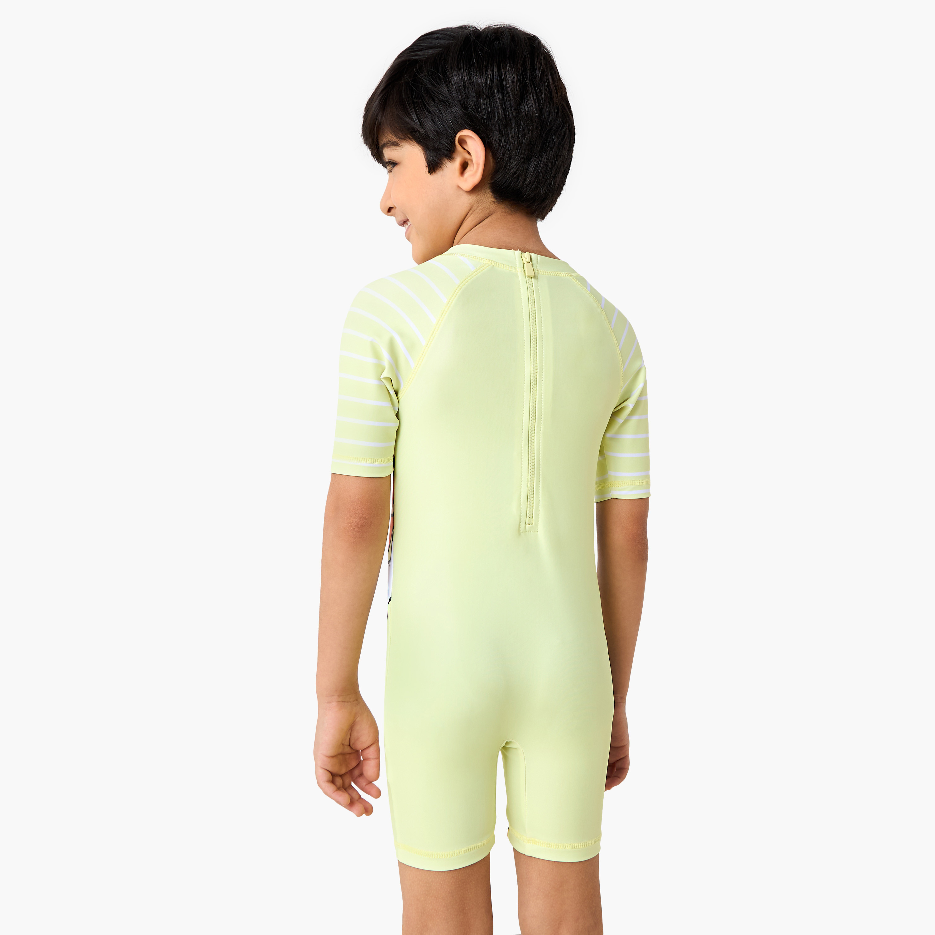 Disney Mickey and Friends Print Swimsuit with Zip Closure-sports-boys-clothing-swimwear-image-3