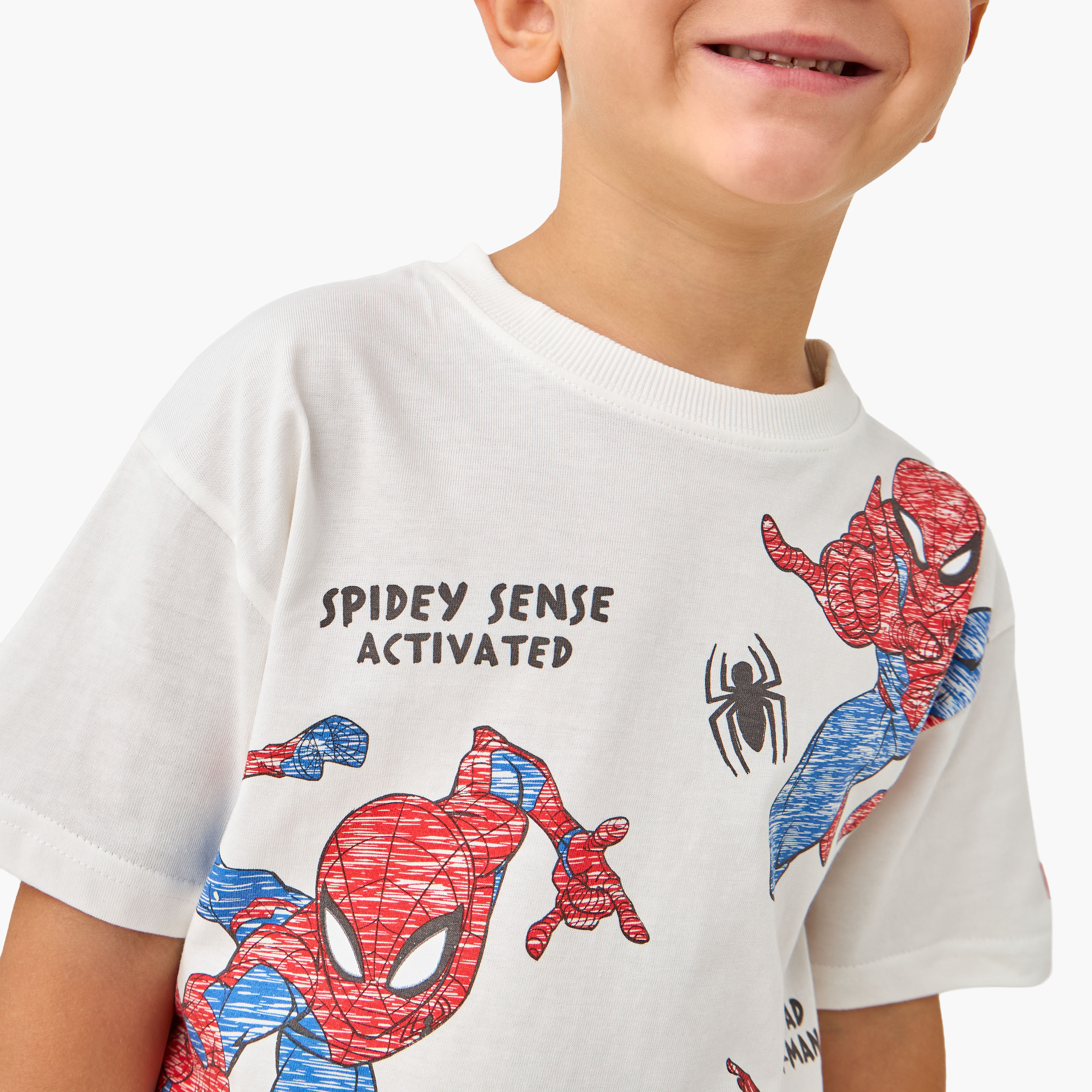 تيشيرت بأكمام قصيرة وطبعات جرافيك سبايدرمان-boys-clothing-tshirtsandpolos-image-4