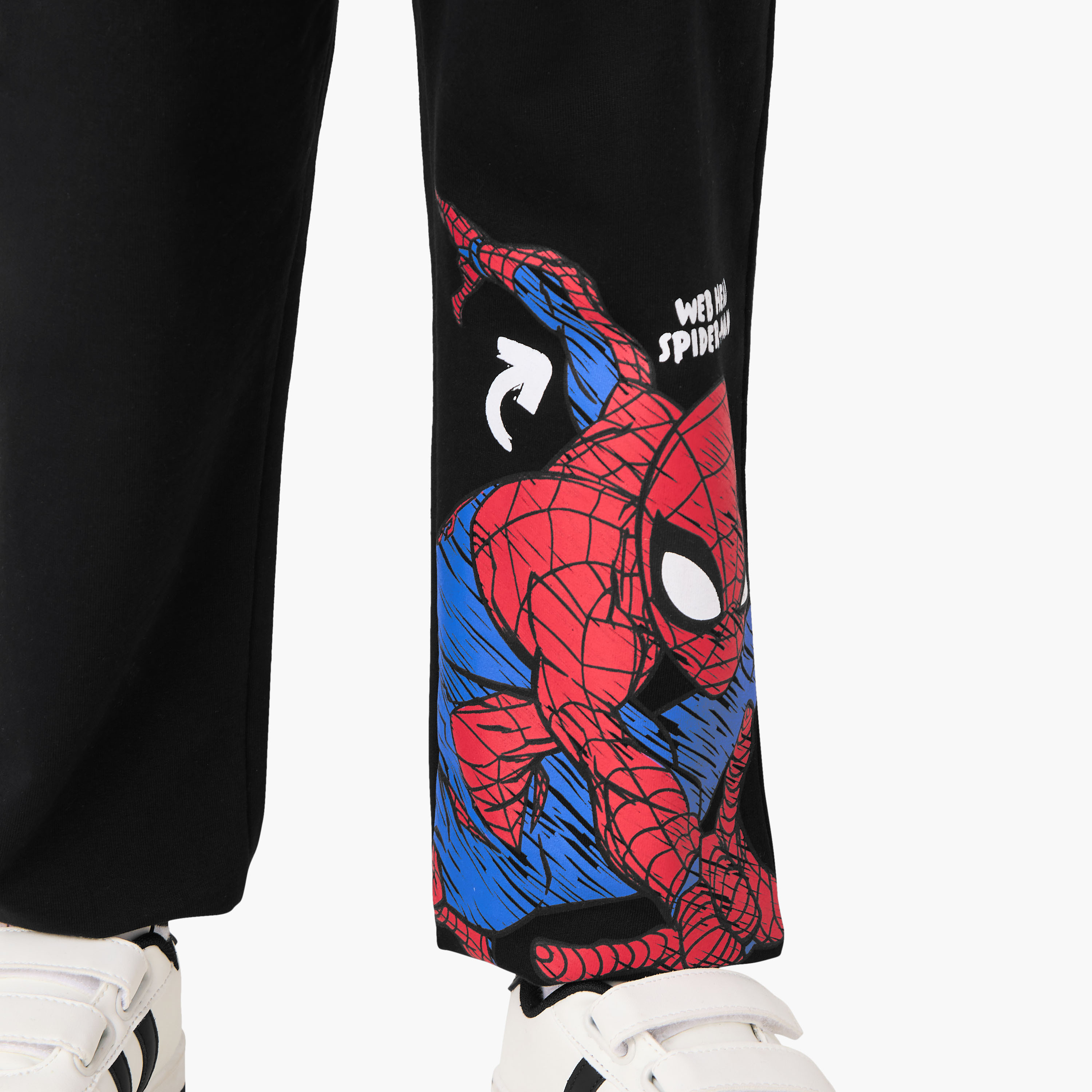 Spider-Man Print Track Pants with Drawstring Closure-boys-clothing-bottoms-joggersandtrackpants-image-4