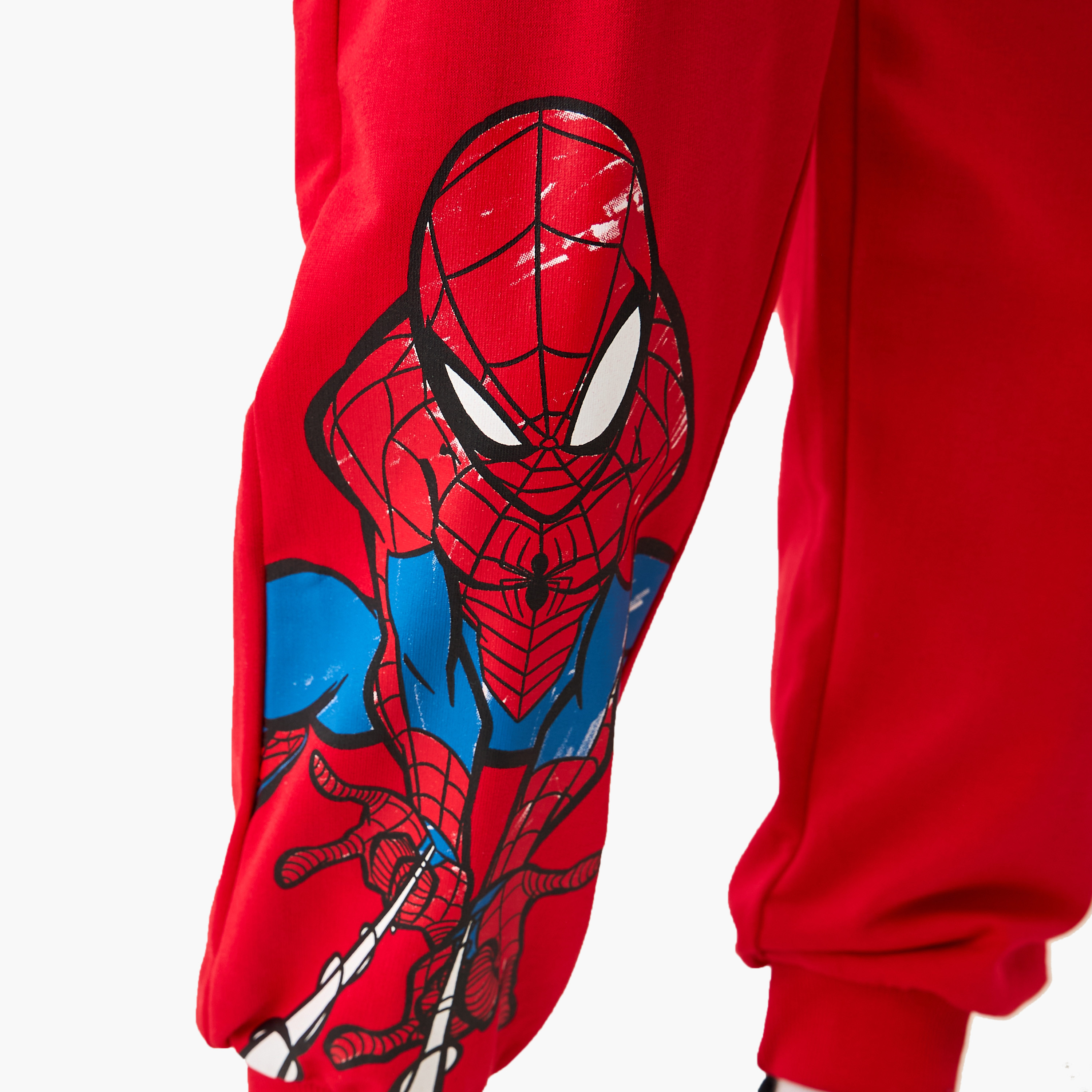 بنطلون رياضي برباط إغلاق وجيوب وطبعات سبايدر مان جرافيك-boys-clothing-bottoms-joggersandtrackpants-image-2