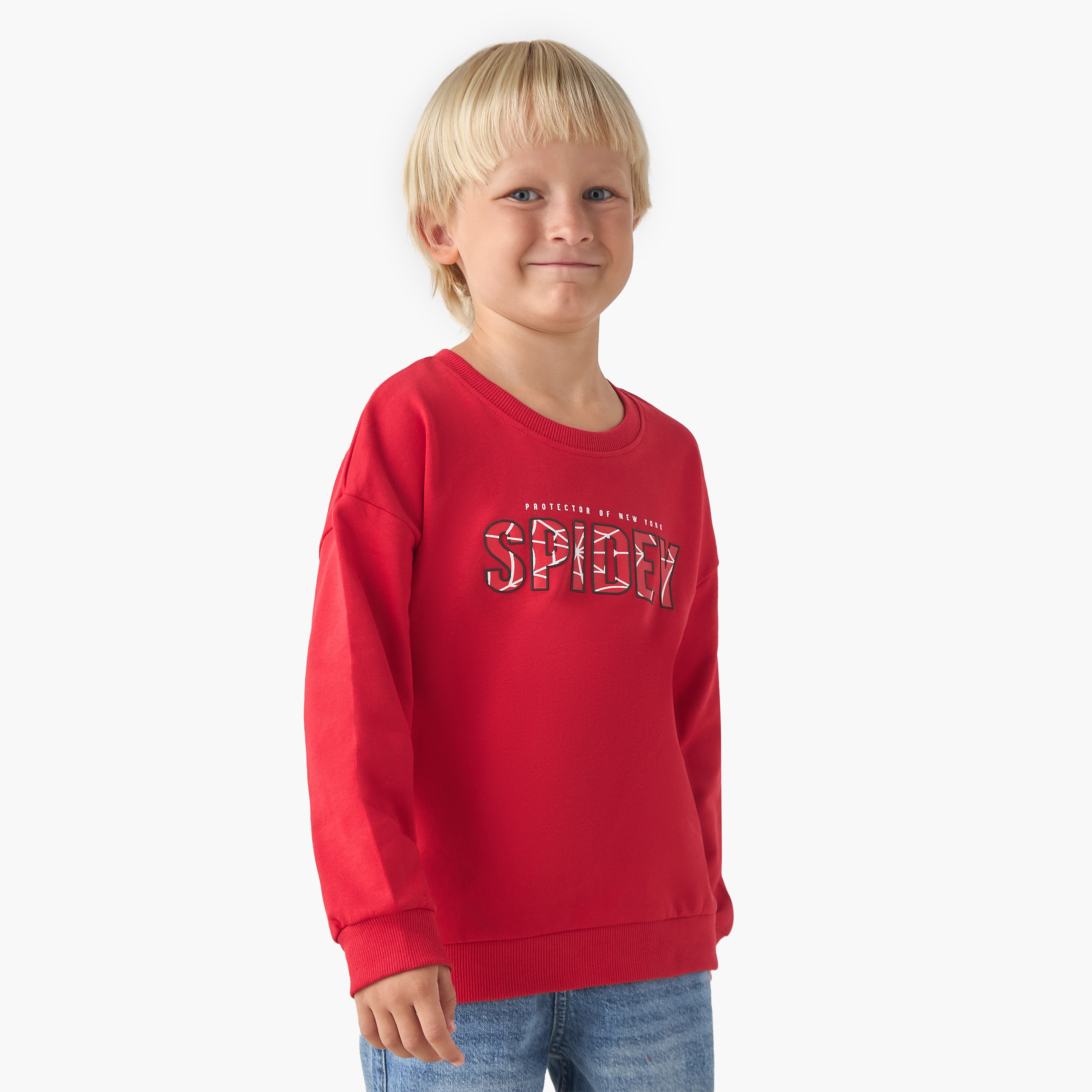 سويت شيرت بأكمام طويلة وطبعات سبادير مان-baby-boys-clothing-winterwear-sweatshirts-image-1