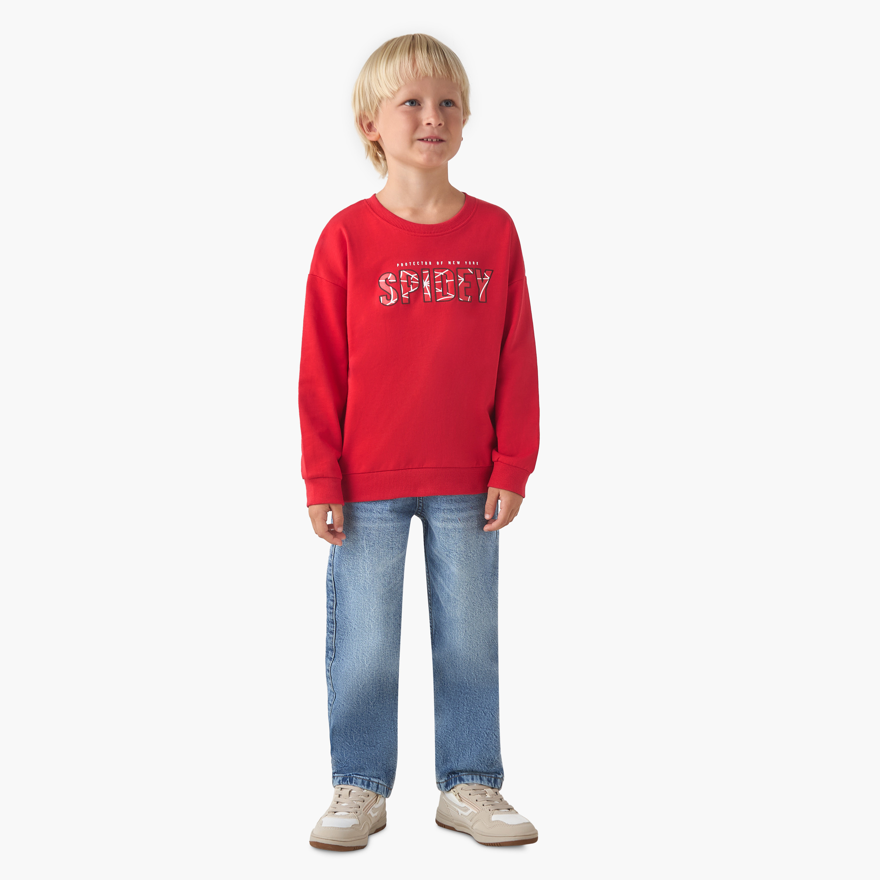 سويت شيرت بأكمام طويلة وطبعات سبادير مان-baby-boys-clothing-winterwear-sweatshirts-image-2