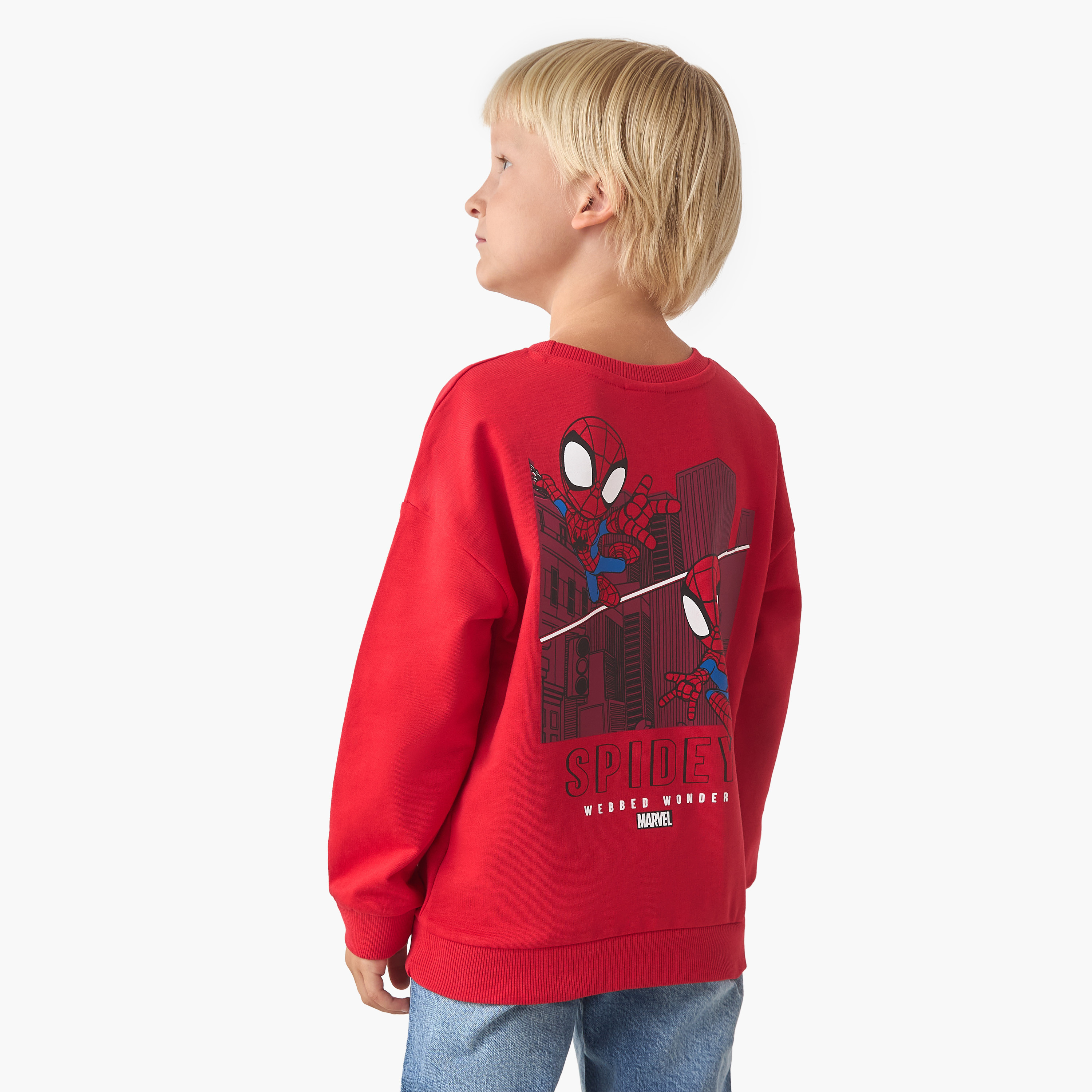 سويت شيرت بأكمام طويلة وطبعات سبادير مان-baby-boys-clothing-winterwear-sweatshirts-image-3
