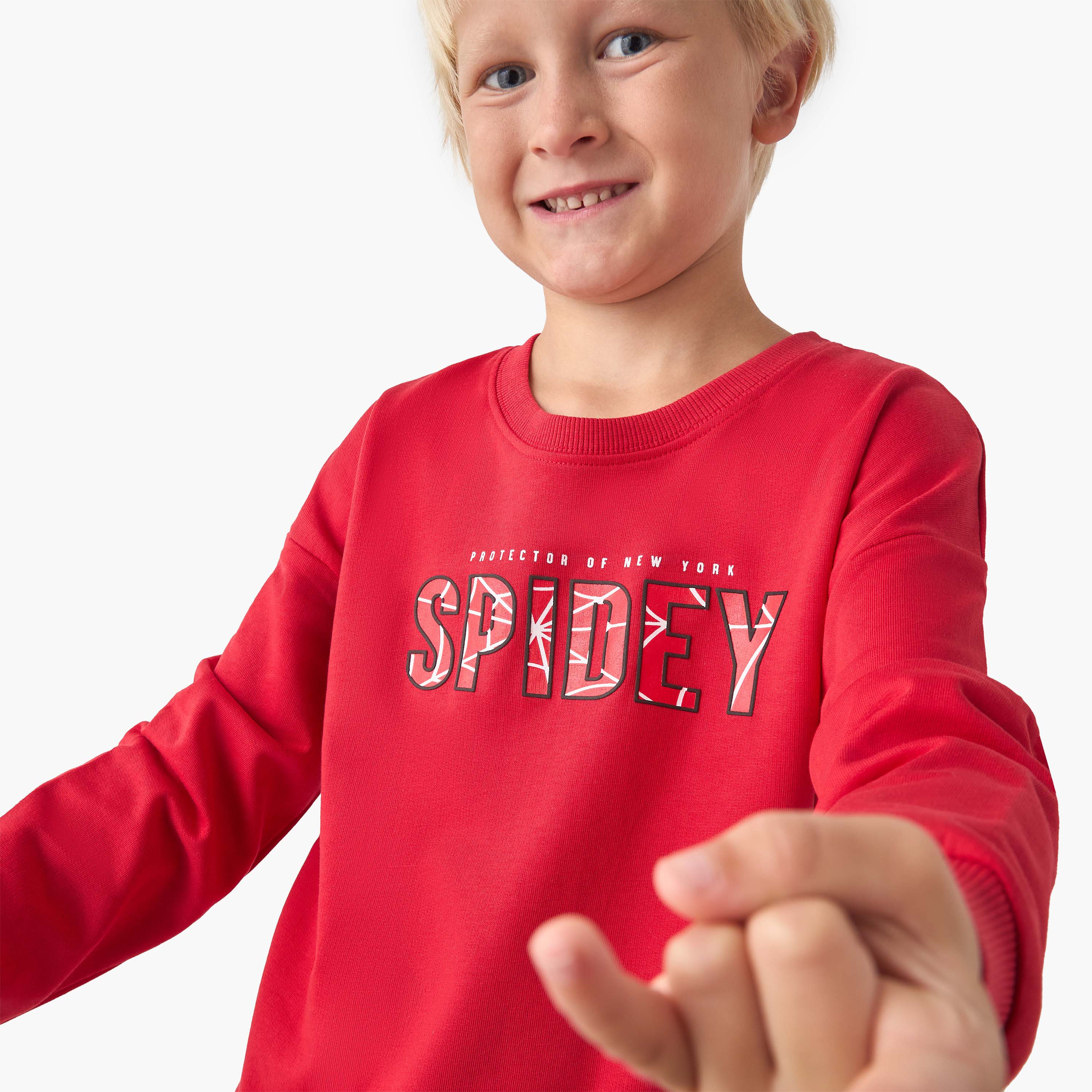سويت شيرت بأكمام طويلة وطبعات سبادير مان-baby-boys-clothing-winterwear-sweatshirts-image-4