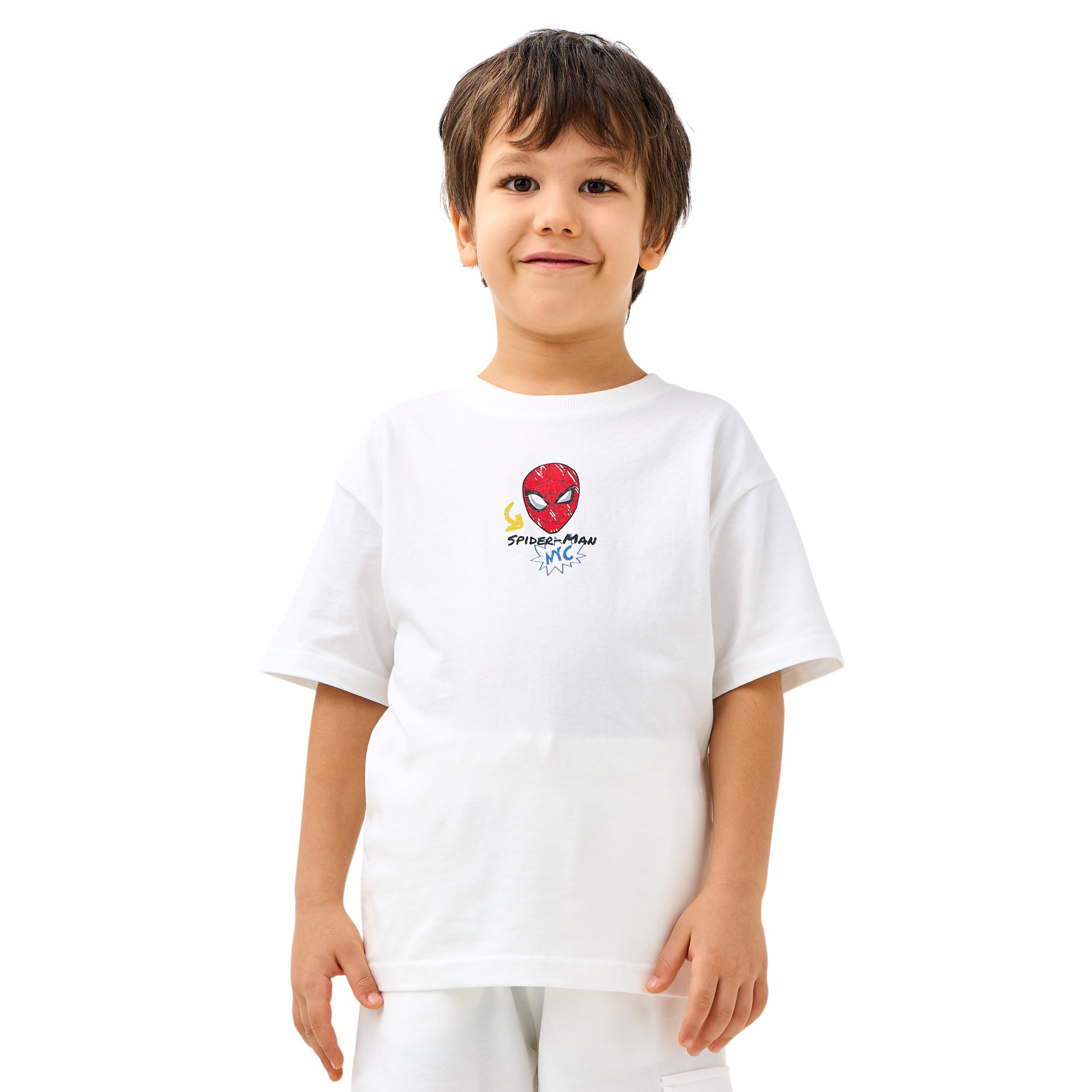طقم تيشيرت وشورت بطبعات سبايدرمان-boys-clothing-setsandcoords-image-3