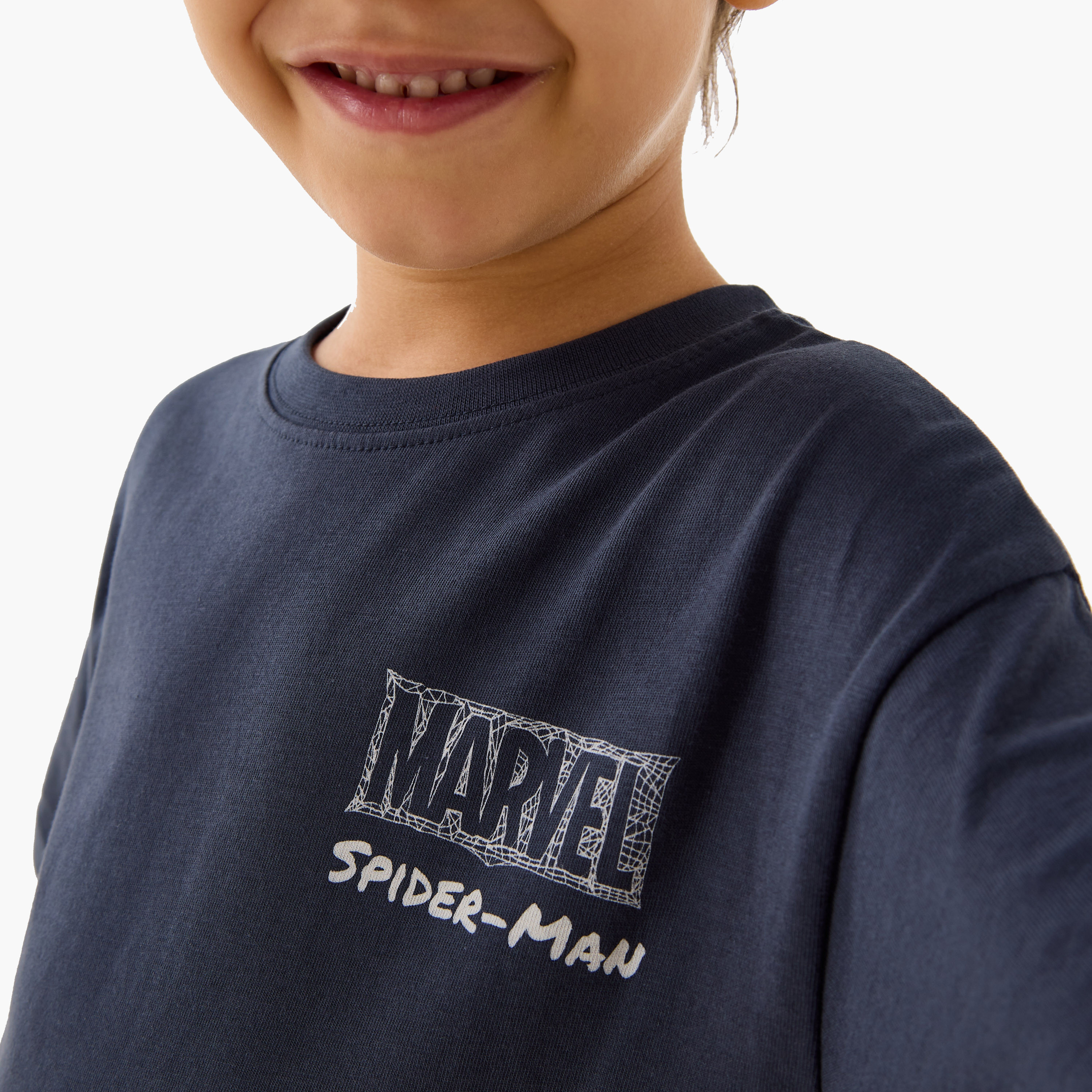 طقم تيشيرت بطبعات سبايدرمان وشورت-boys-clothing-setsandcoords-image-5
