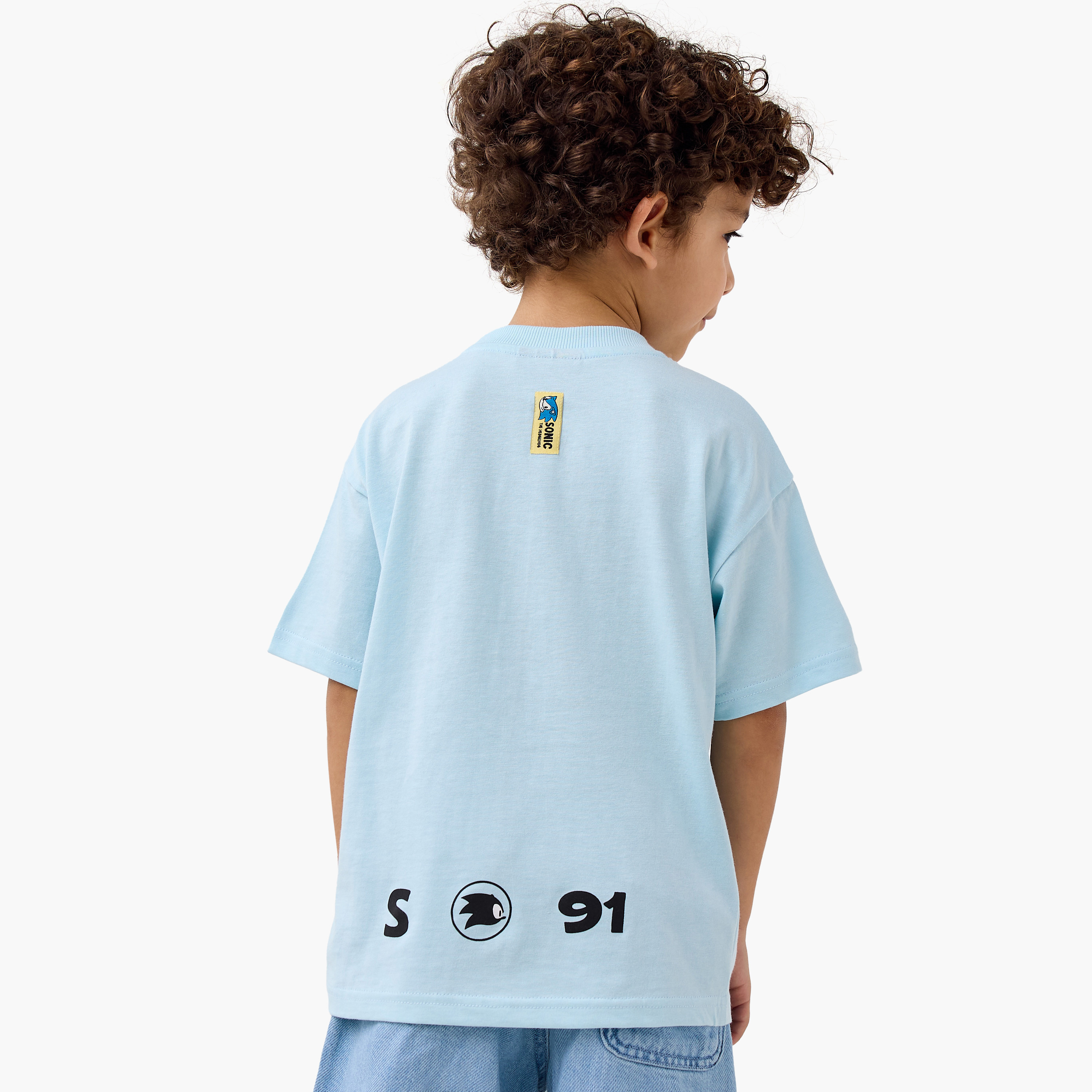 Sonic the Hedgehog Print T-shirt with Short Sleeves-boys-clothing-tshirtsandpolos-image-3