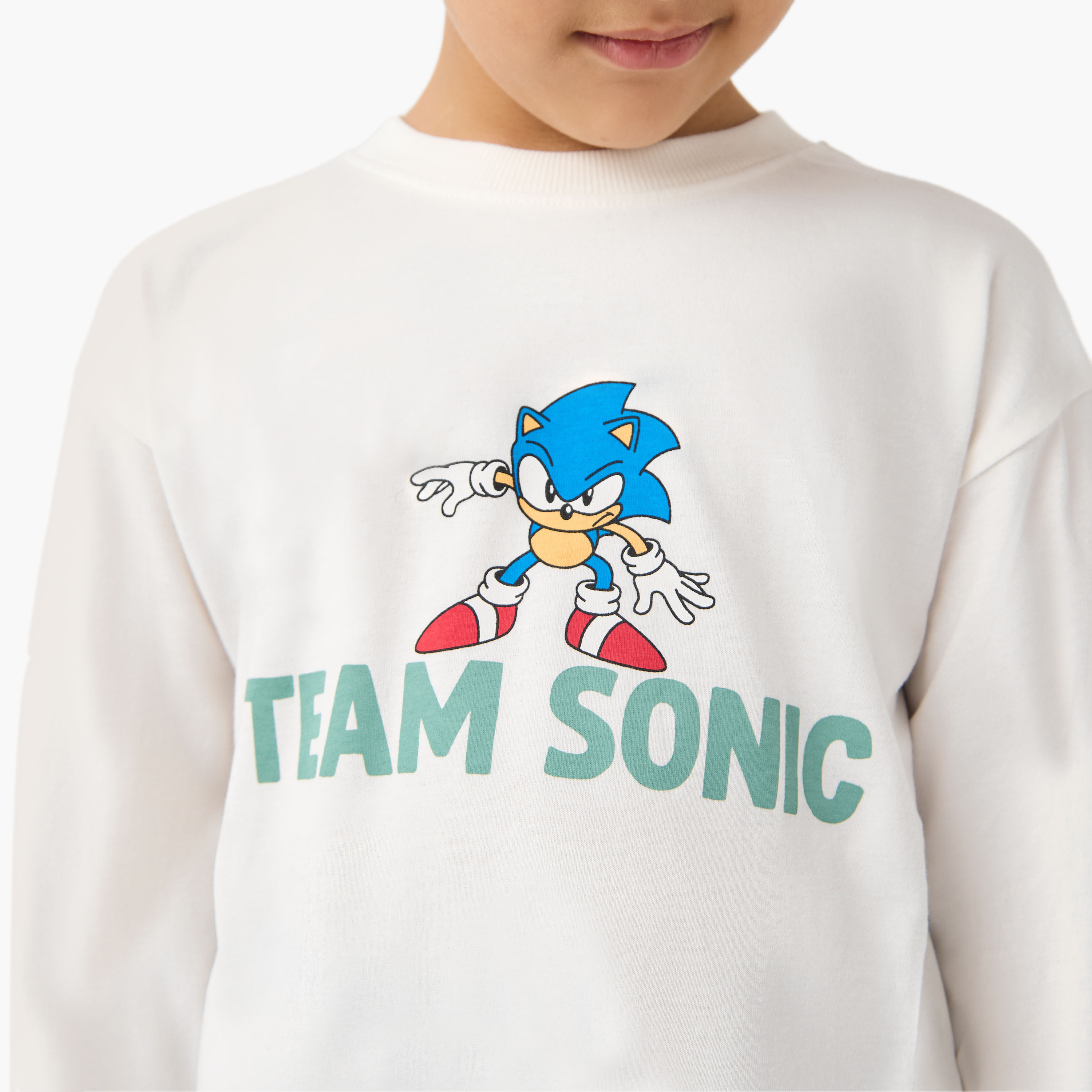 Sonic the Hedgehog Print T-shirt with Long Sleeves-boys-clothing-tshirtsandpolos-image-4