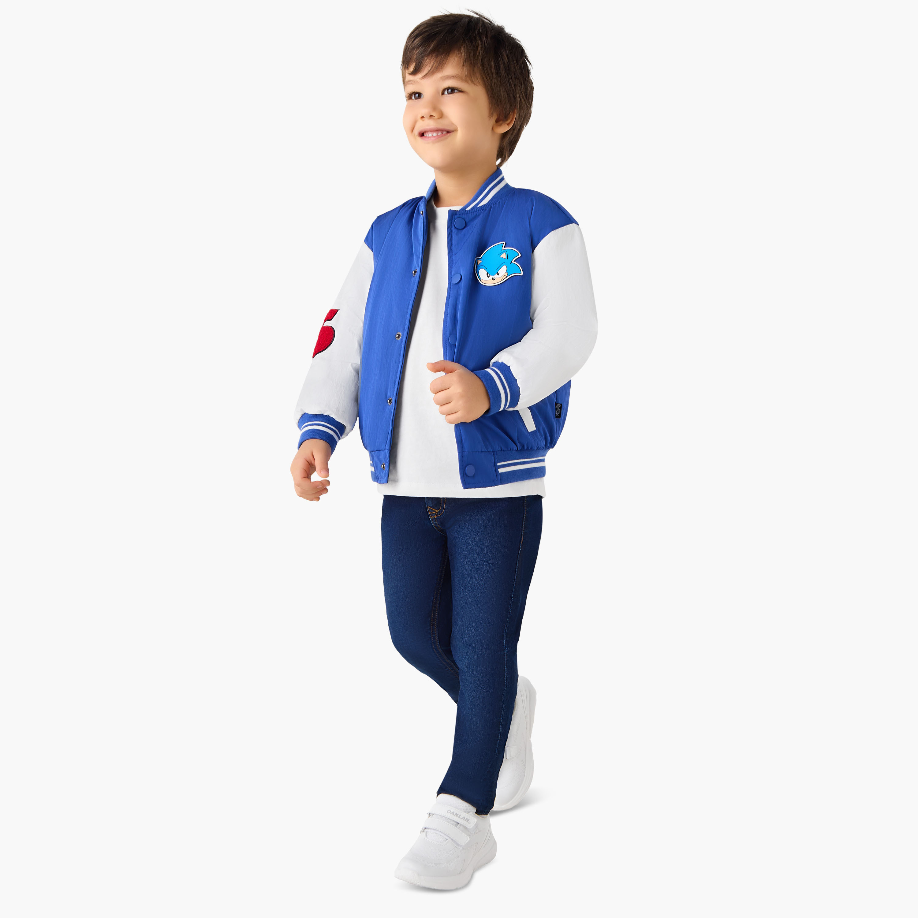 Sonic the Hedgehog Print Jacket with Long Sleeves and Button Closure-boys-clothing-jacketsandcoats-image-2