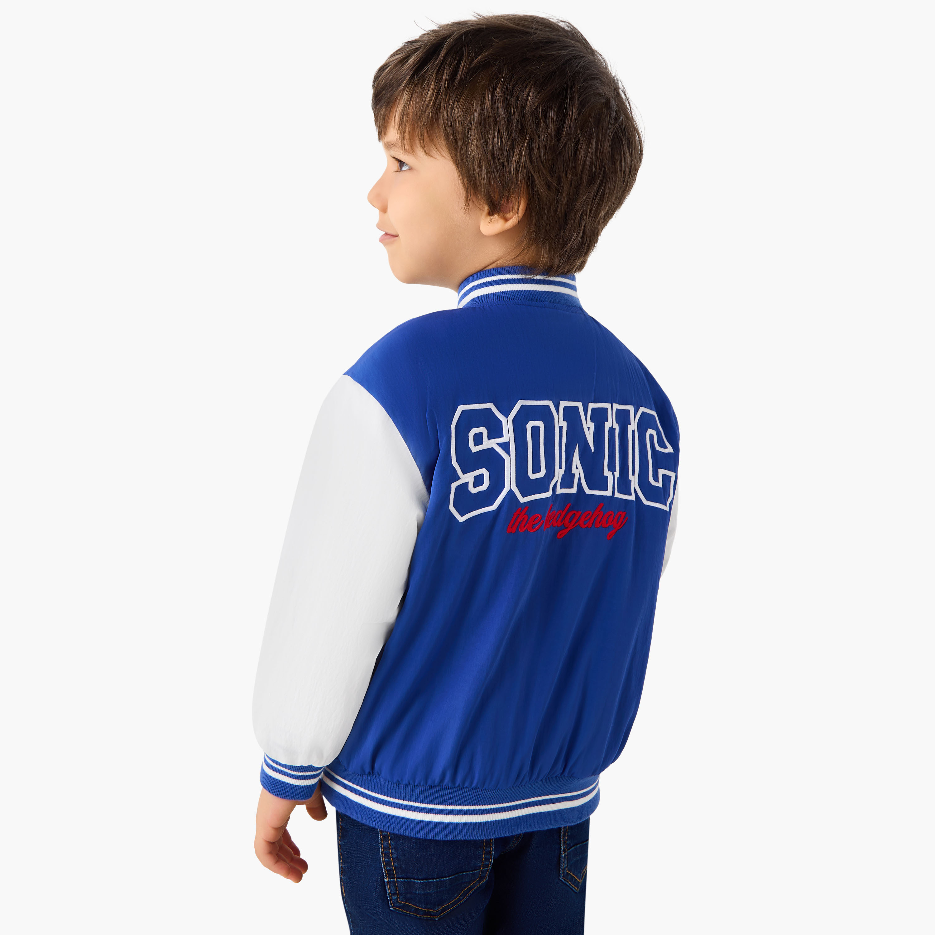 Sonic the Hedgehog Print Jacket with Long Sleeves and Button Closure-boys-clothing-jacketsandcoats-image-3