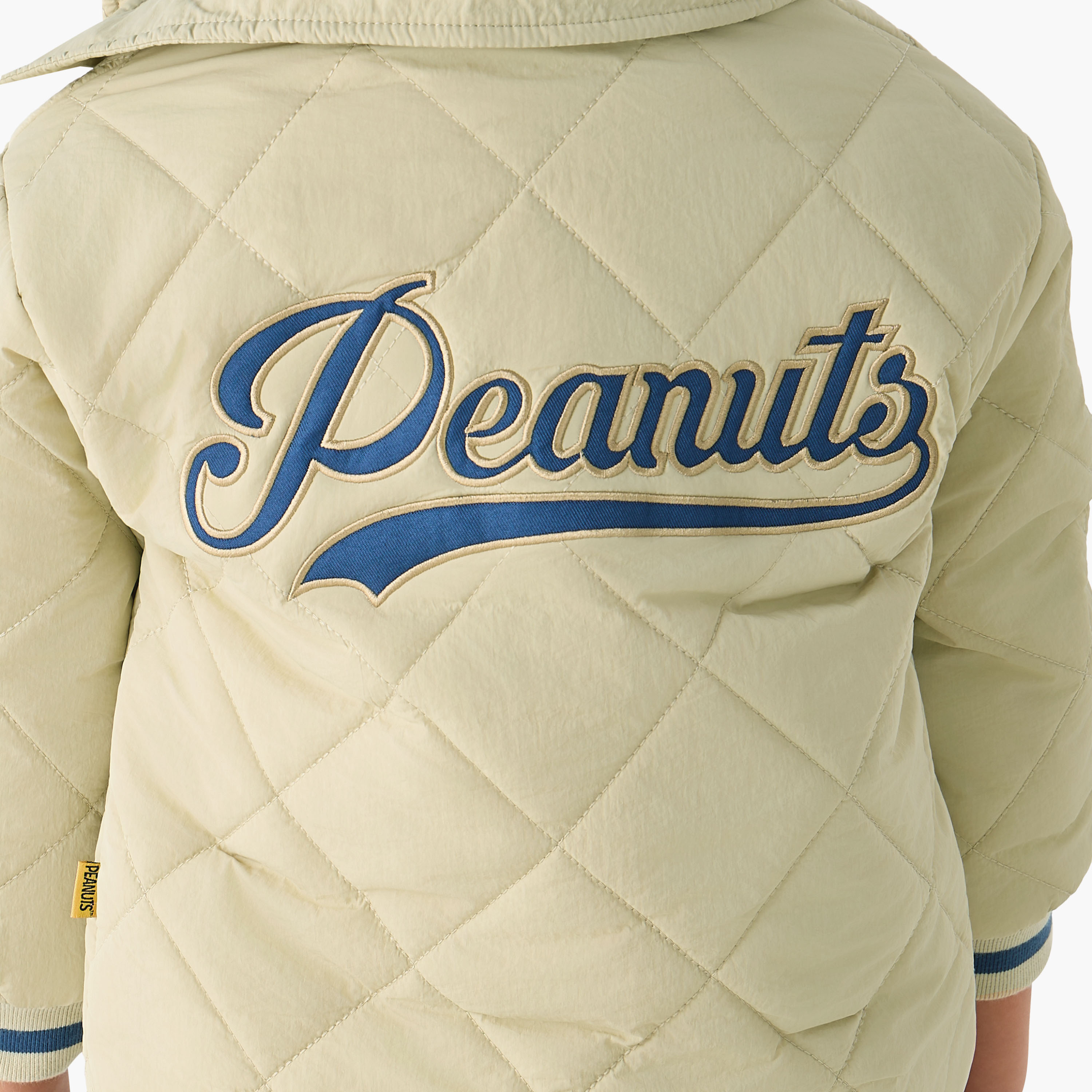 Snoopy Detail Quilted Hooded Jacket with Hood-boys-clothing-jacketsandcoats-image-6