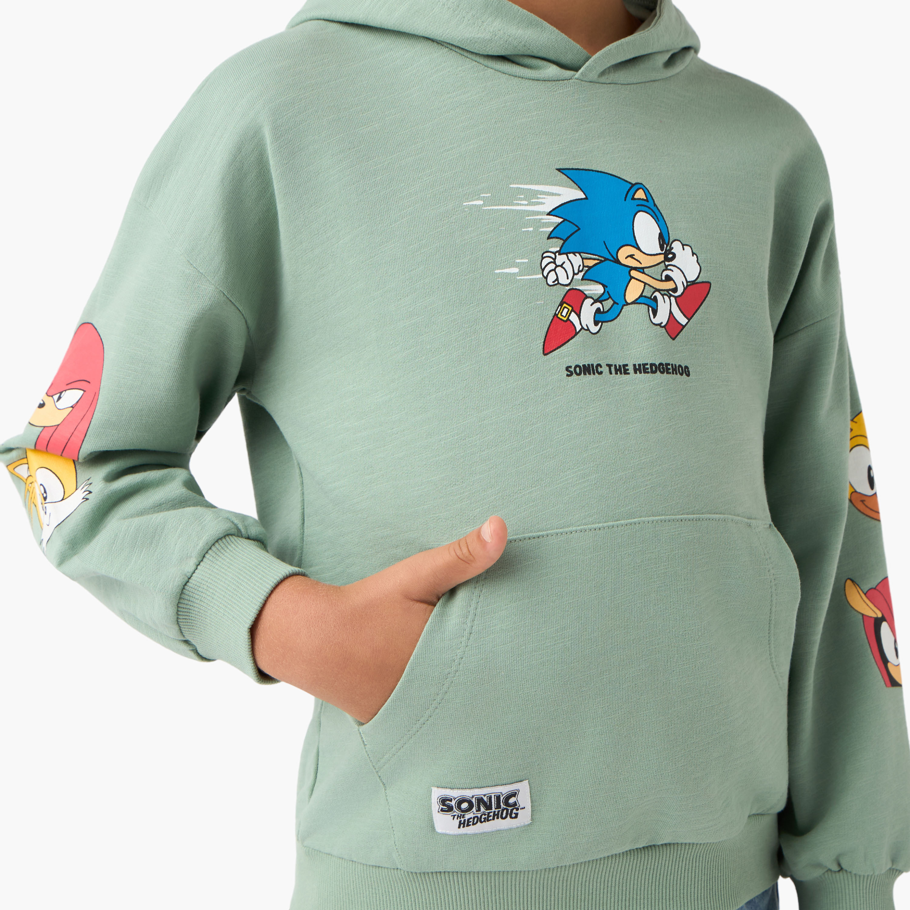 SEGA Sonic the Hedgehog Print Hooded Pullover-boys-clothing-sweatshirts-image-5