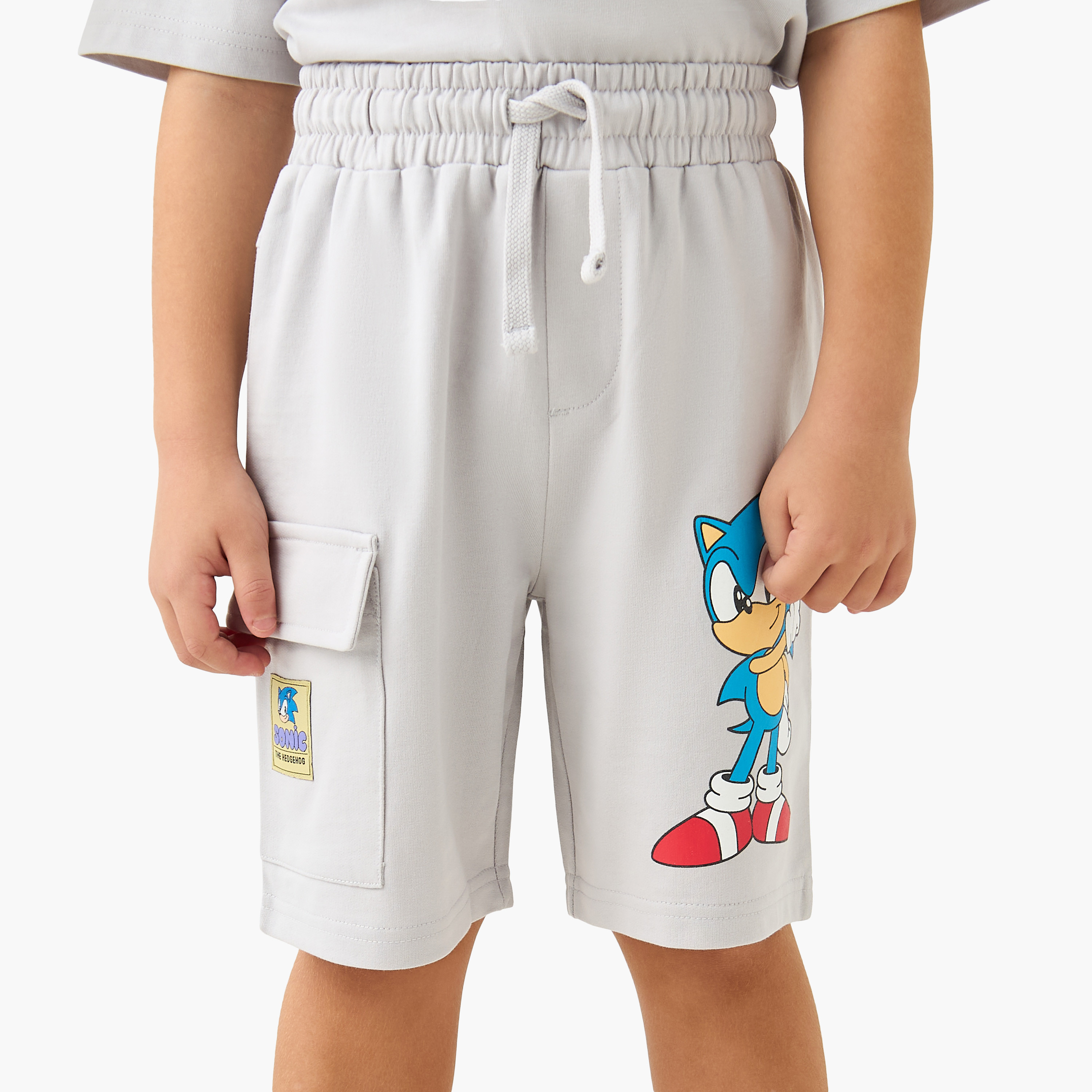 Sonic the Hedgehog Print T-shirt and Shorts Set-baby-boys-clothing-setsandcoords-image-3