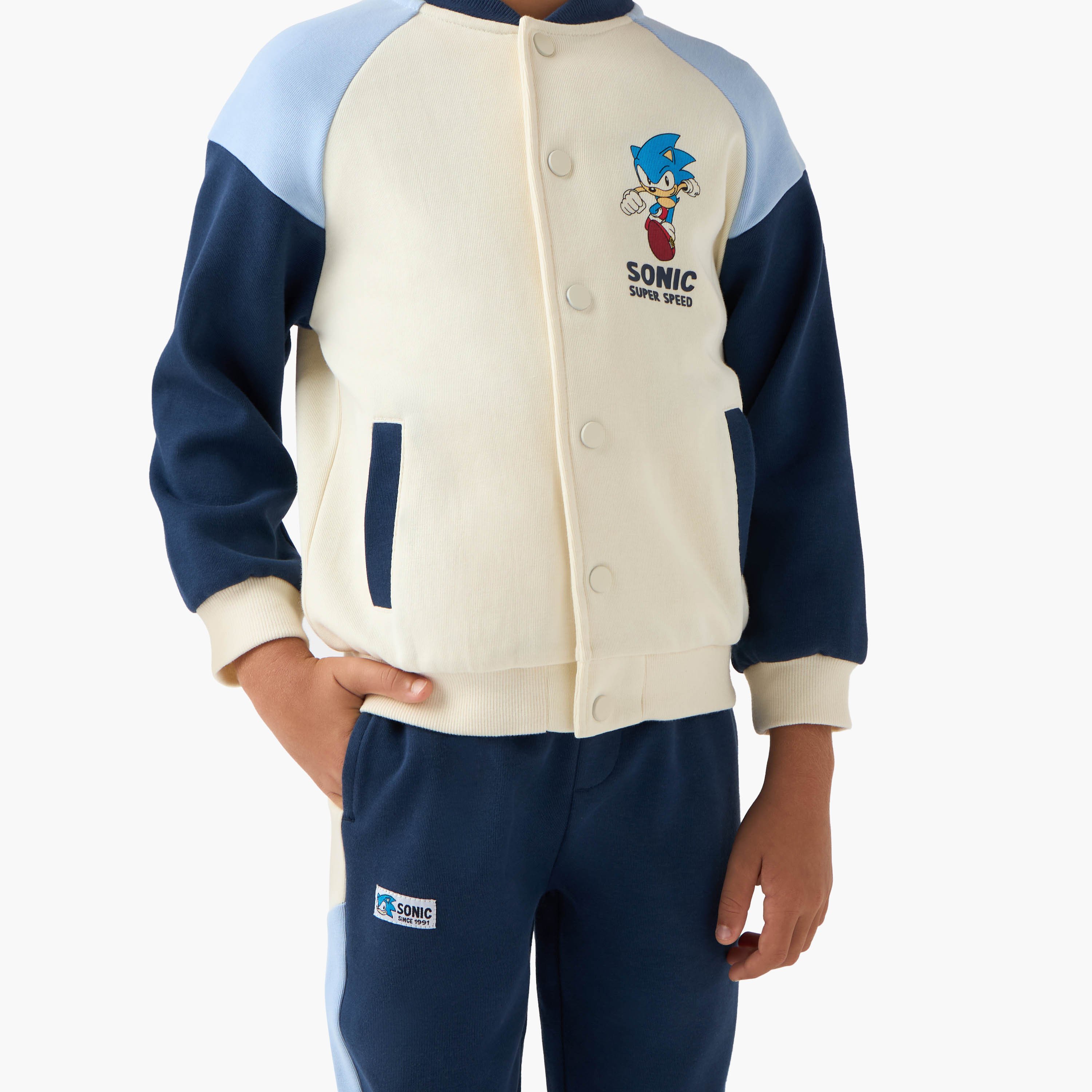 طقم جاكيت وبنطلون رياضي بطبعات سونيك ذا هيدجهوج-baby-boys-clothing-winterwear-setsandcoords-image-2