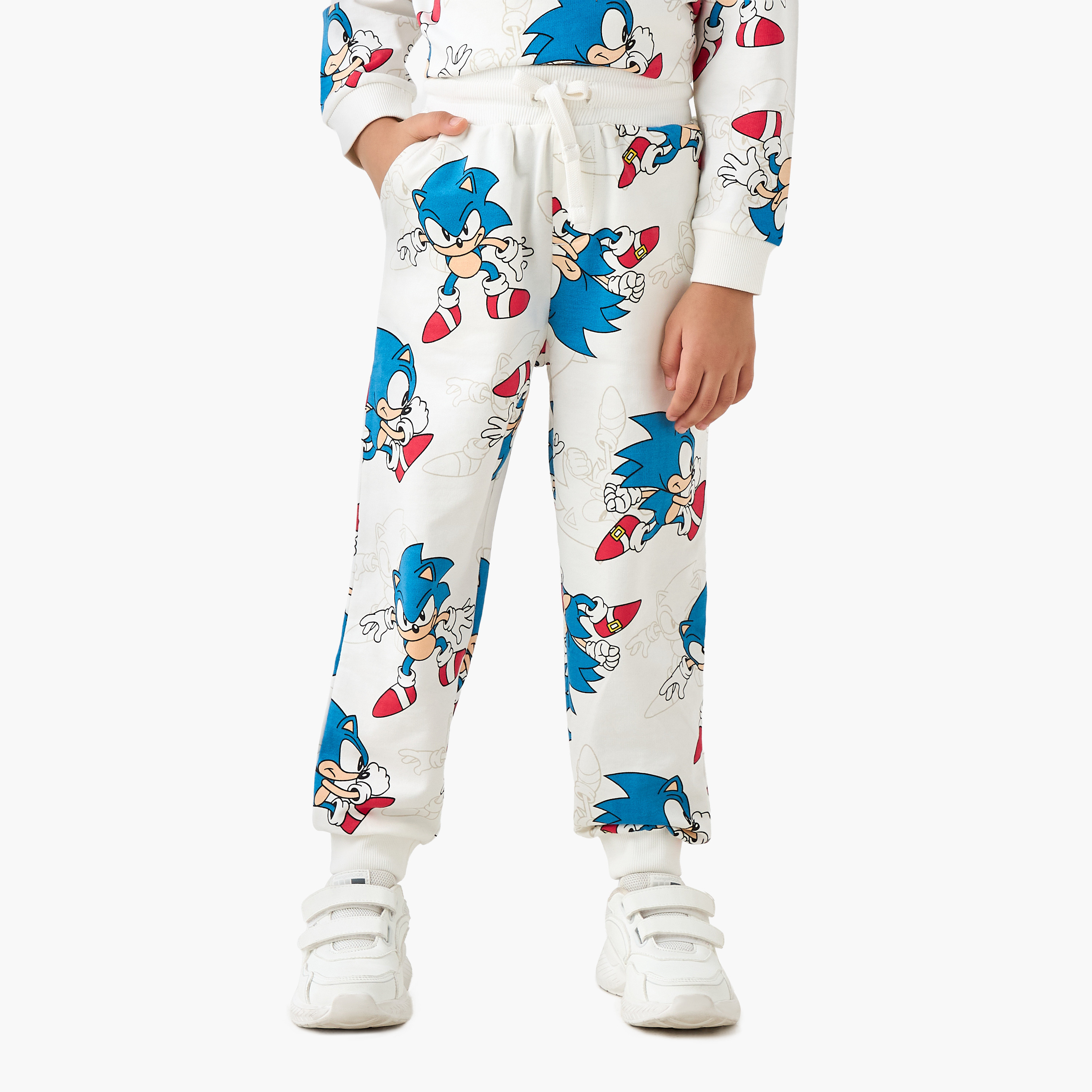Sonic The Hedgehog Print Hoodie and Joggers Set-boys-clothing-setsandcoords-image-3