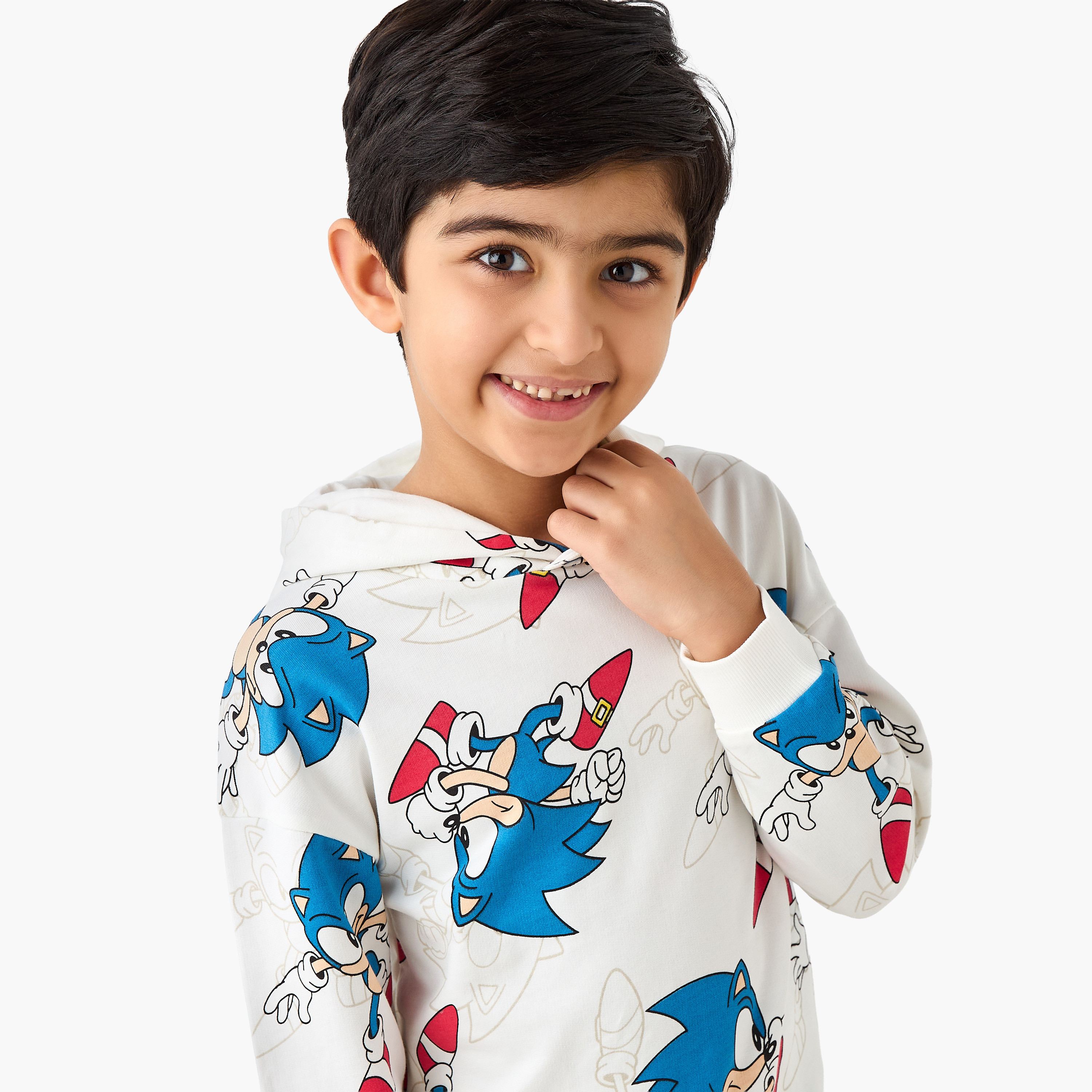 Sonic The Hedgehog Print Hoodie and Joggers Set-boys-clothing-setsandcoords-image-5