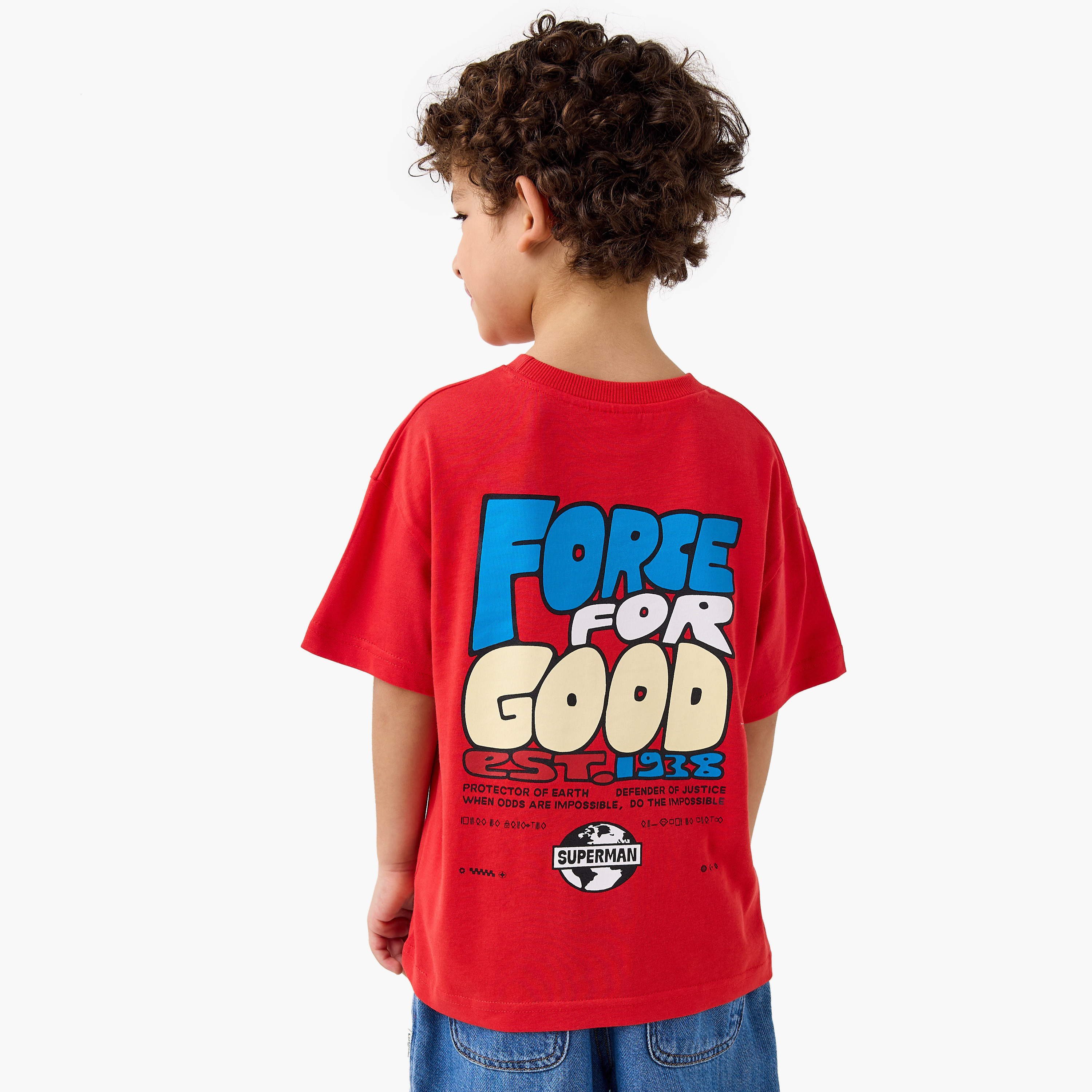 تيشيرت بأكمام قصيرة وطبعات سوبرمان-boys-clothing-tshirtsandpolos-image-3