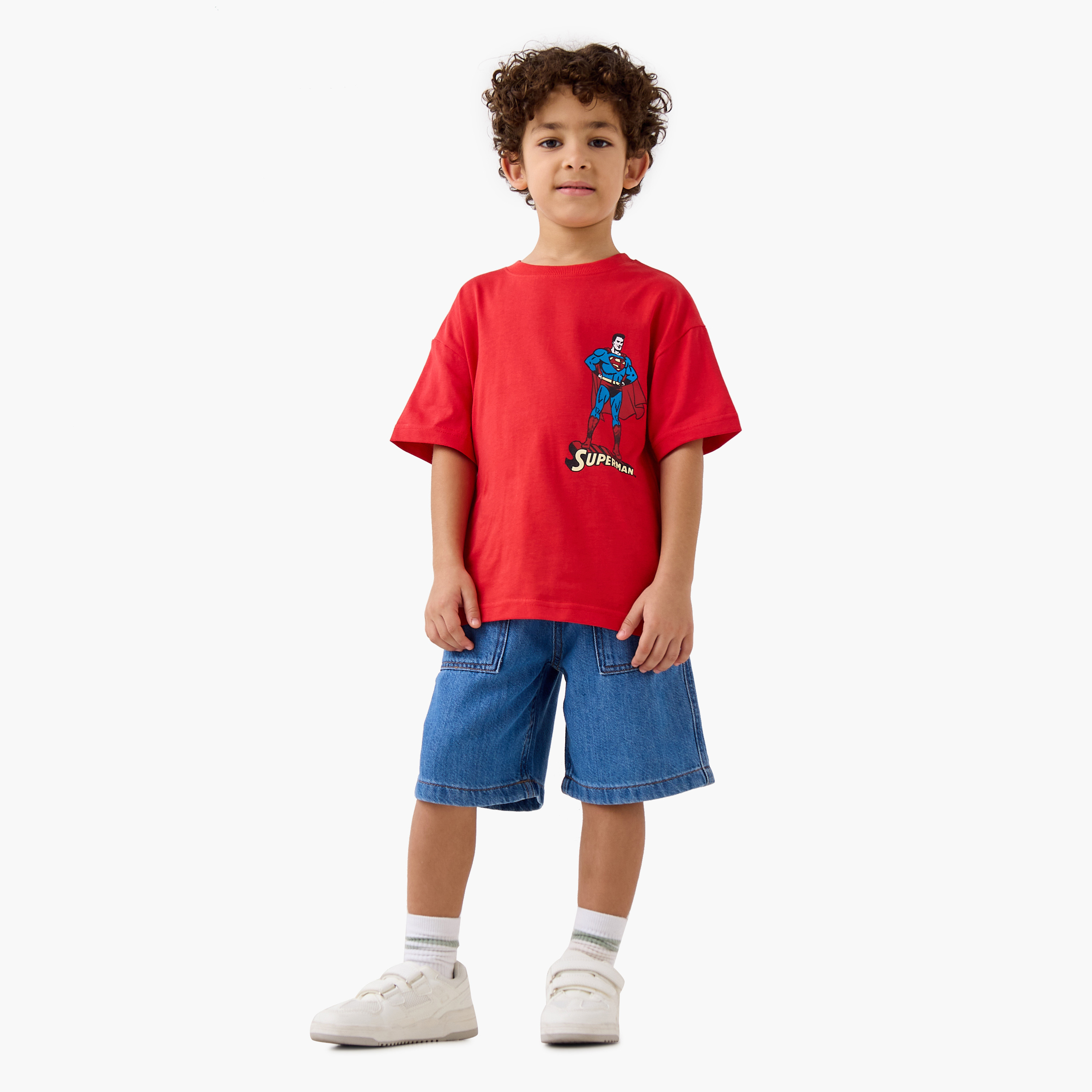 تيشيرت بأكمام قصيرة وطبعات سوبرمان-boys-clothing-tshirtsandpolos-image-2