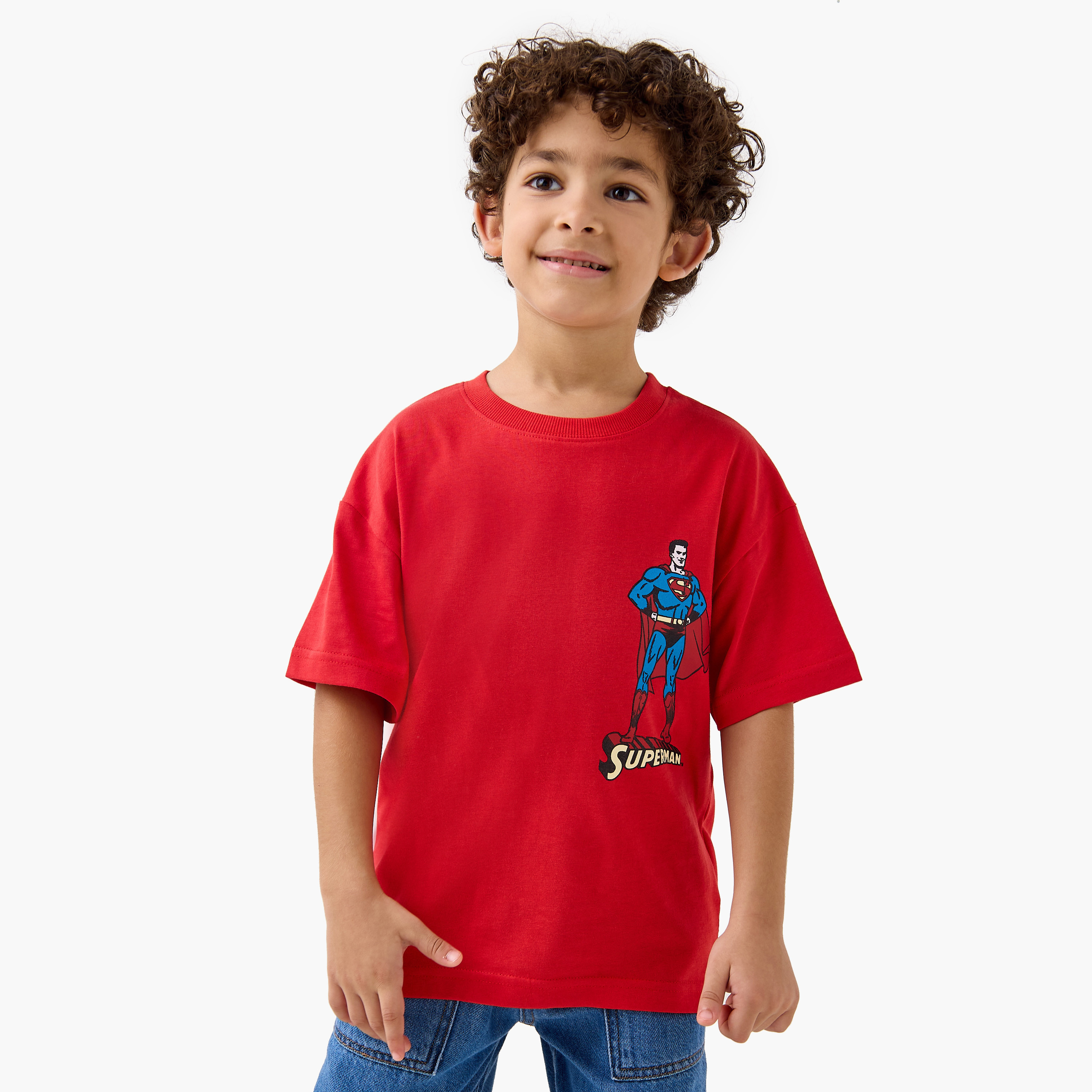 تيشيرت بأكمام قصيرة وطبعات سوبرمان-boys-clothing-tshirtsandpolos-image-1