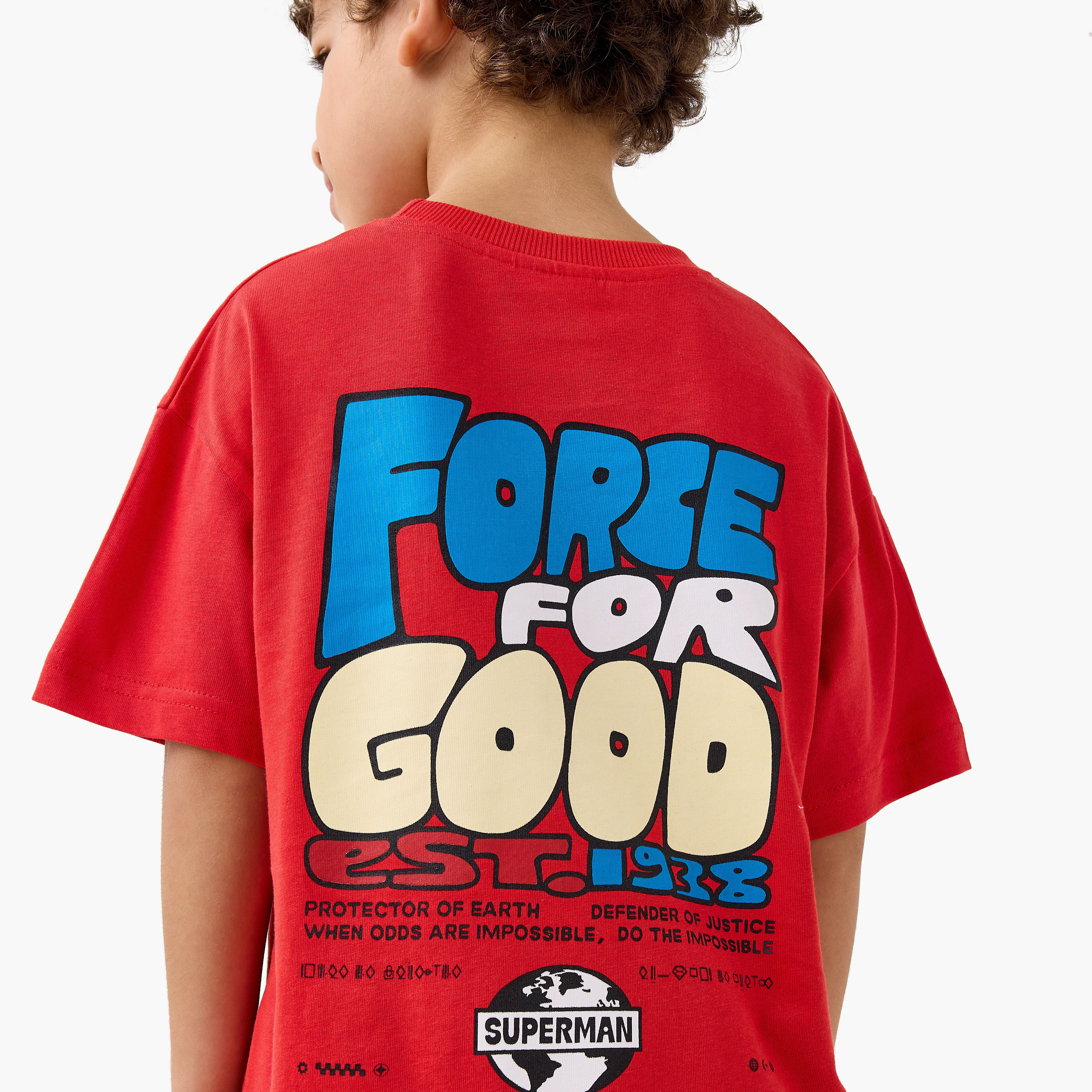 تيشيرت بأكمام قصيرة وطبعات سوبرمان-boys-clothing-tshirtsandpolos-image-4