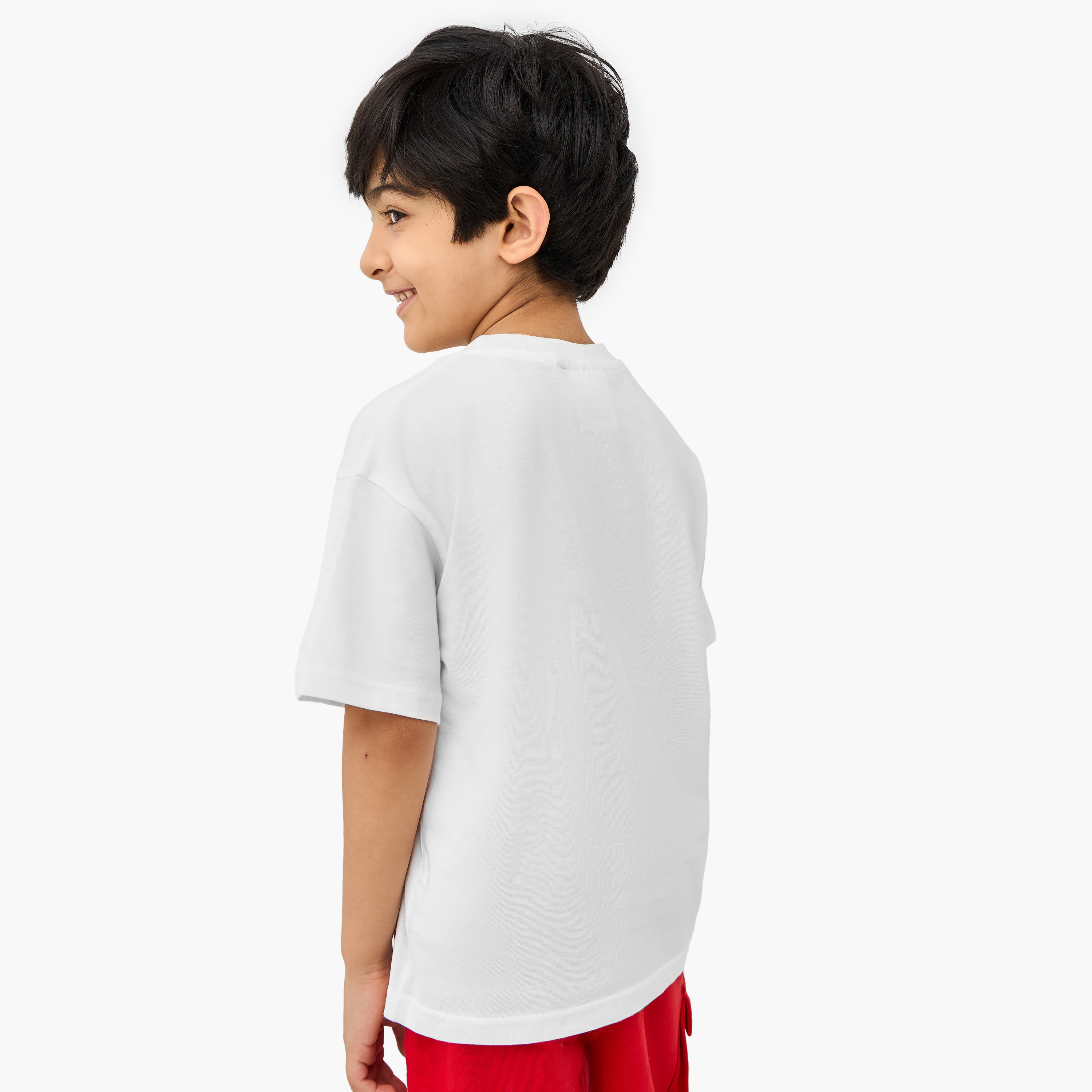 Superman Print T-shirt with Short Sleeves-boys-clothing-tshirtsandpolos-image-3