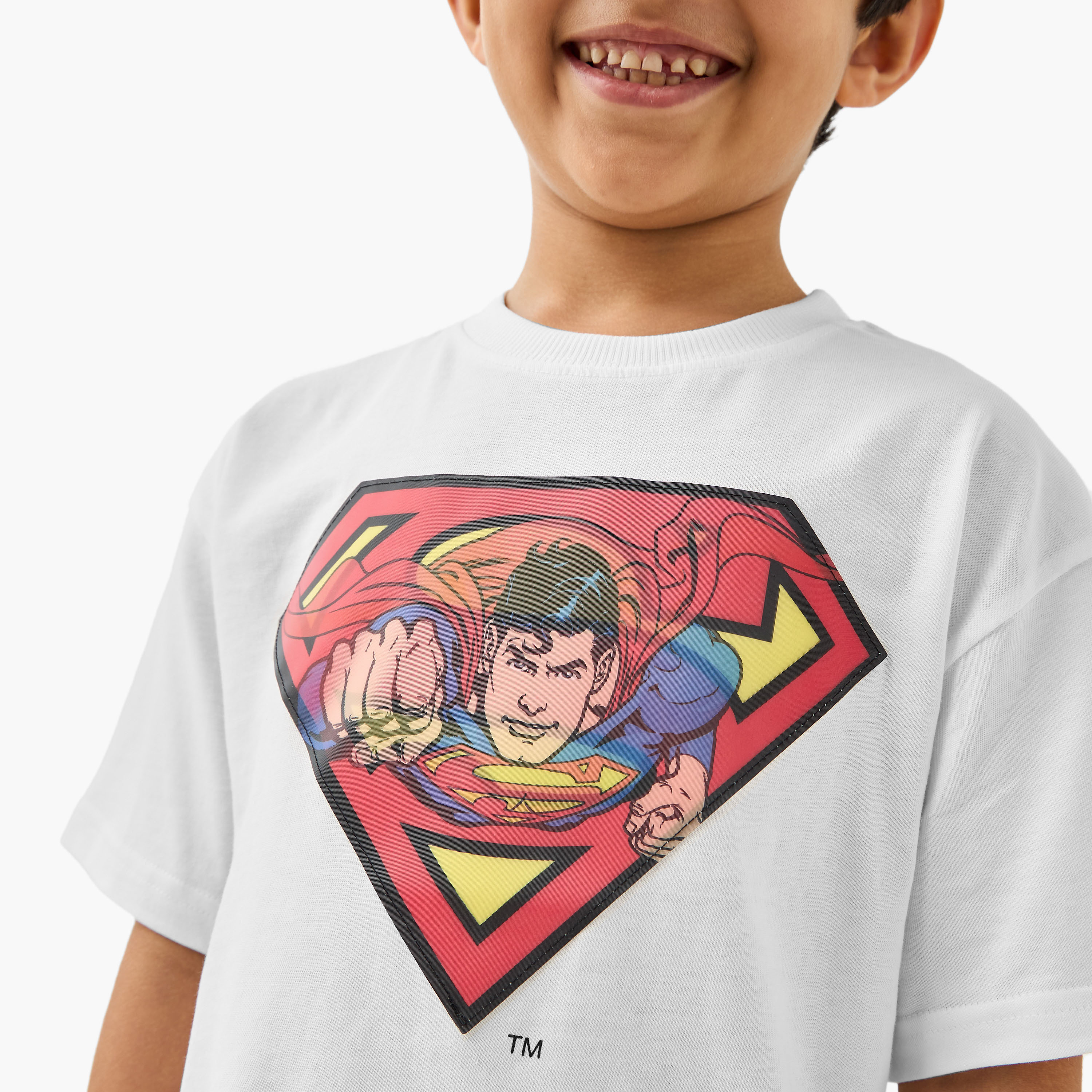 Superman Print T-shirt with Short Sleeves-boys-clothing-tshirtsandpolos-image-4