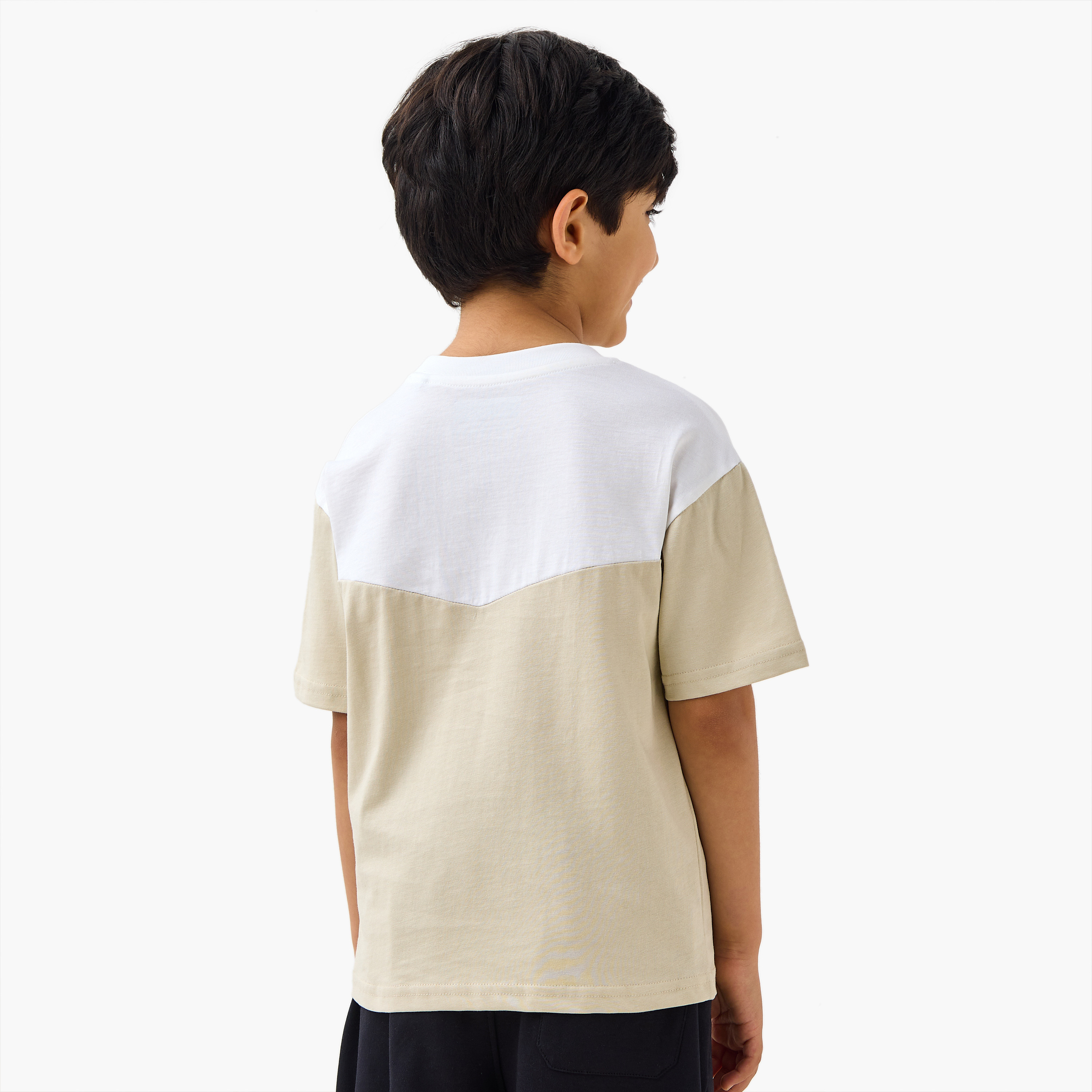 Kappa Logo Print T-Shirt with Crew Neck-sports-boys-clothing-tops-image-3