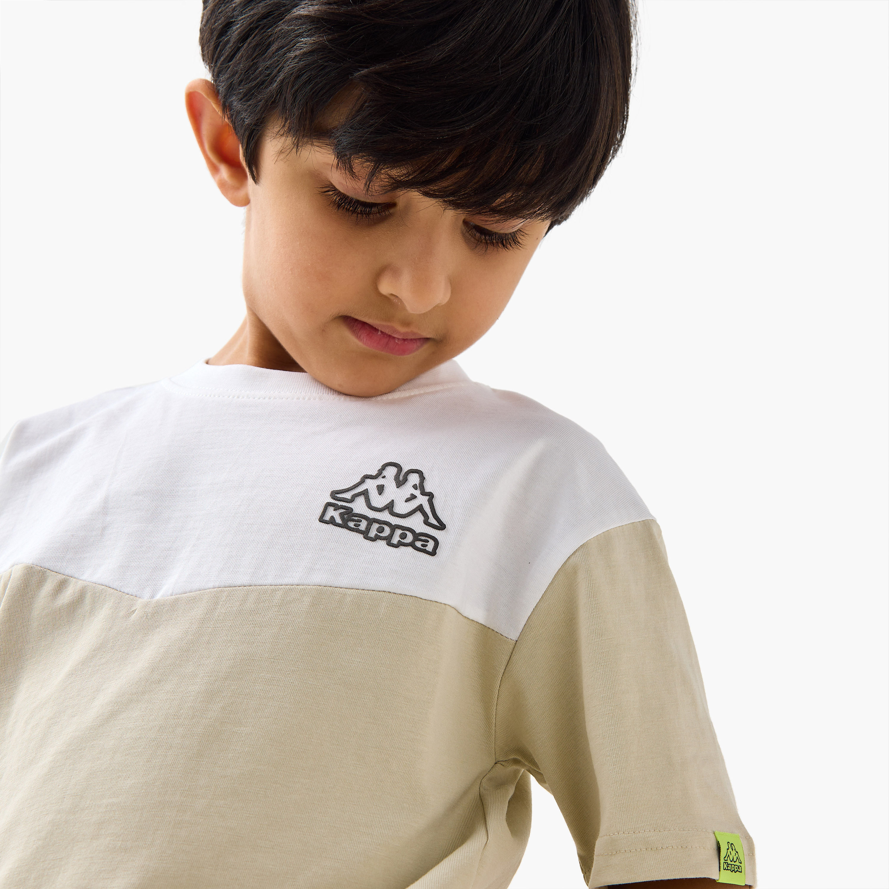 Kappa Logo Print T-Shirt with Crew Neck-sports-boys-clothing-tops-image-4