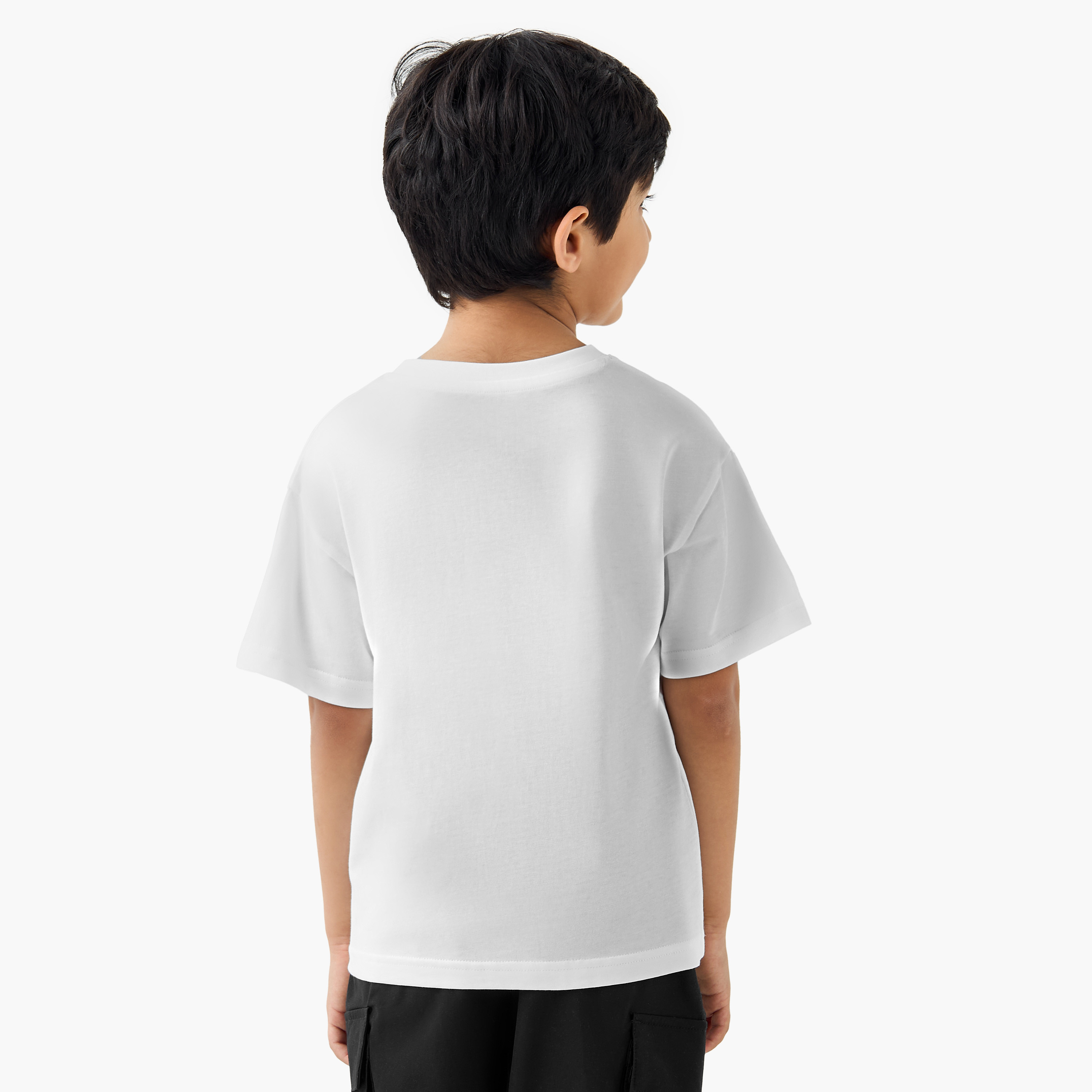 تيشيرت بطبعات شعار وياقة ضيقة وأكمام قصيرة من كابا-sports-boys-clothing-tops-image-3
