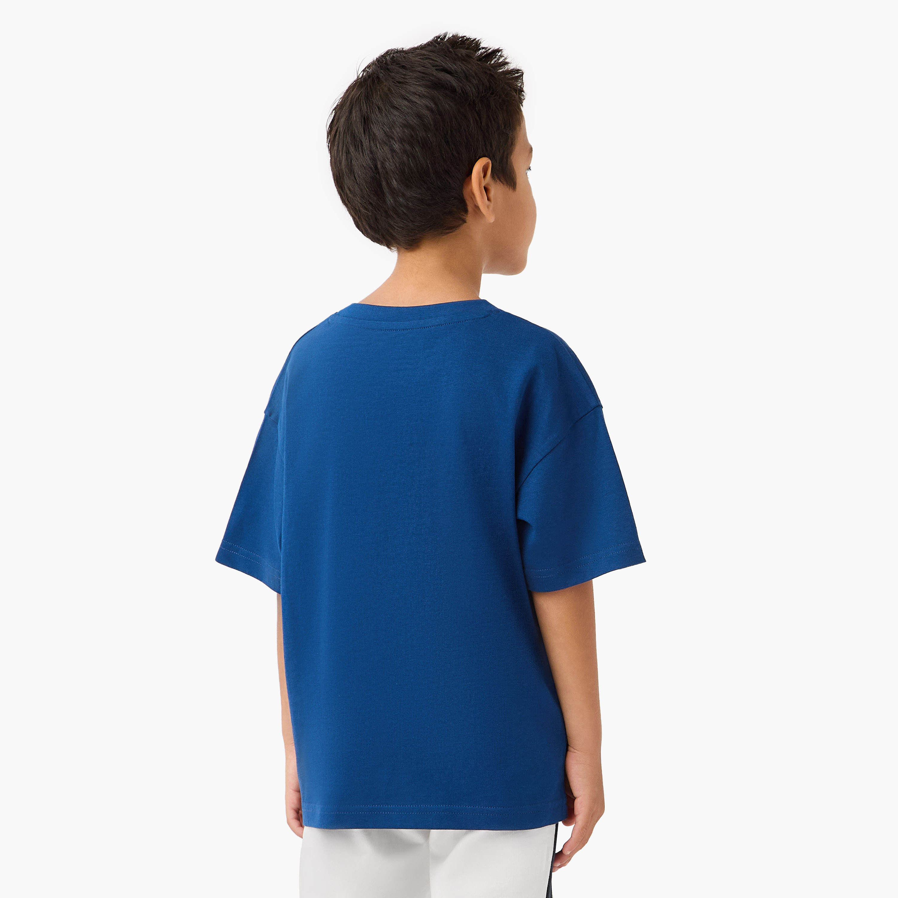 Kappa Logo Print T-shirt with Crew Neck and Short Sleeves-boys-clothing-sportswear-tops-image-3