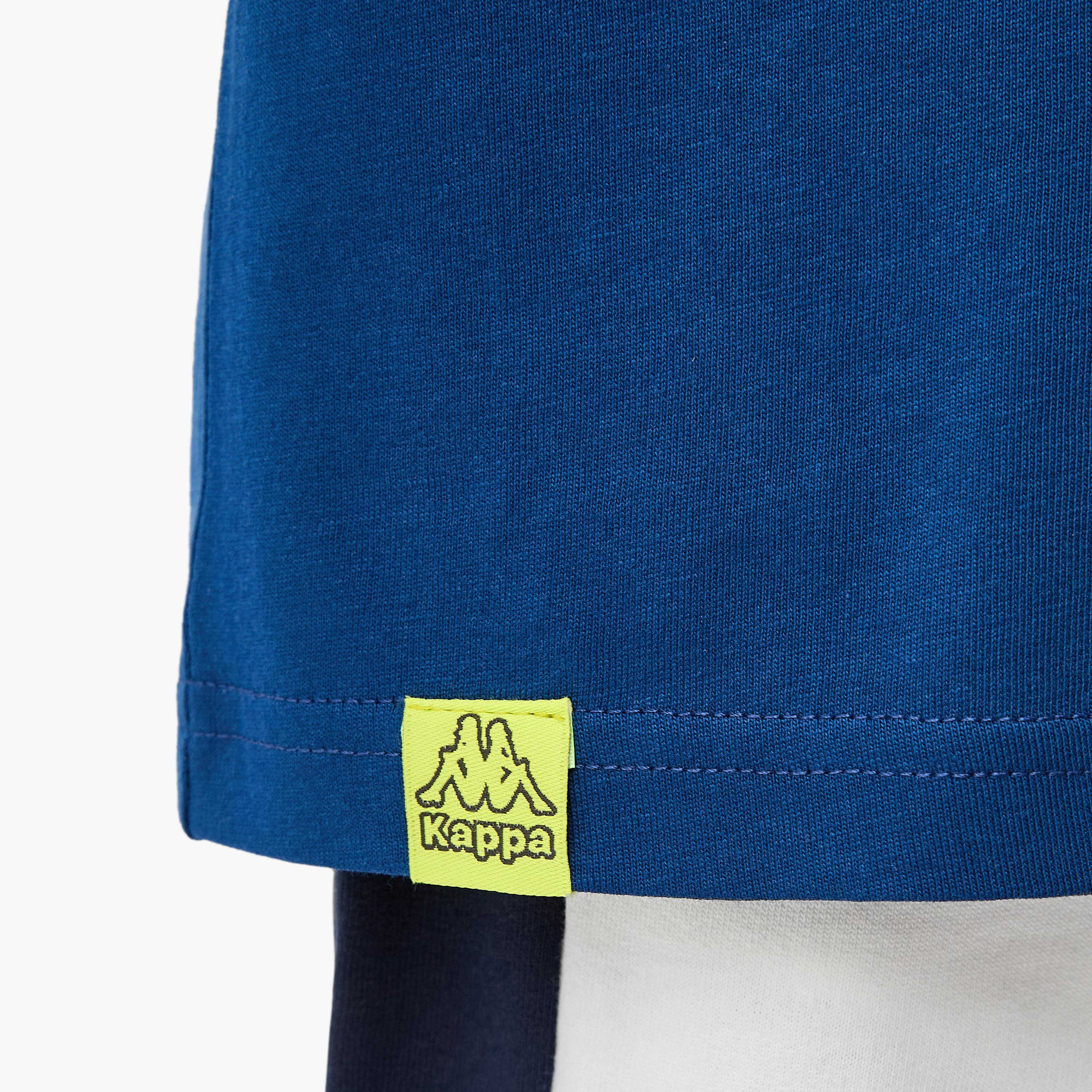 Kappa Logo Print T-shirt with Crew Neck and Short Sleeves-boys-clothing-sportswear-tops-image-5