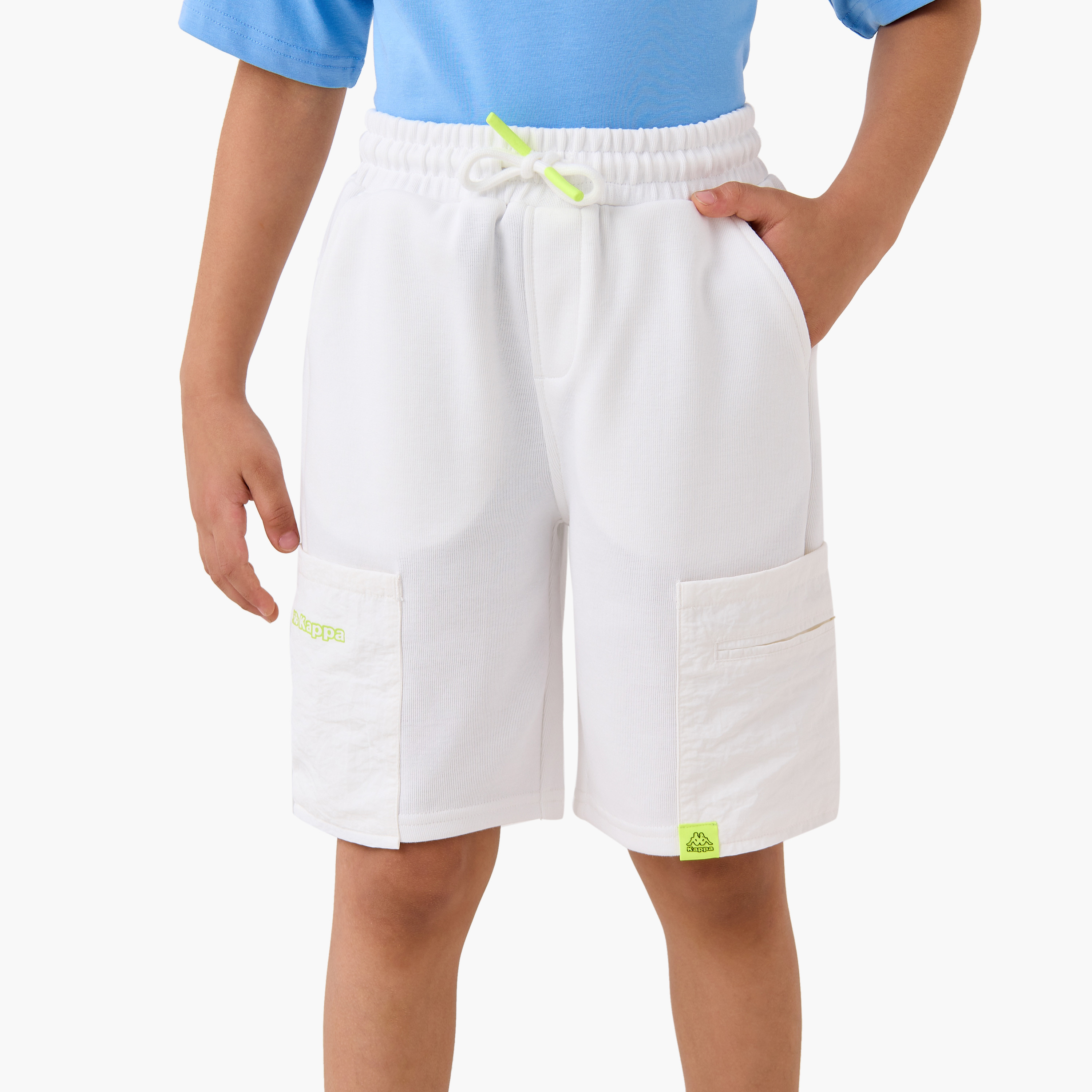 Kappa Solid Shorts with Drawstring Closure and Pockets-sports-boys-clothing-bottoms-shorts-image-1