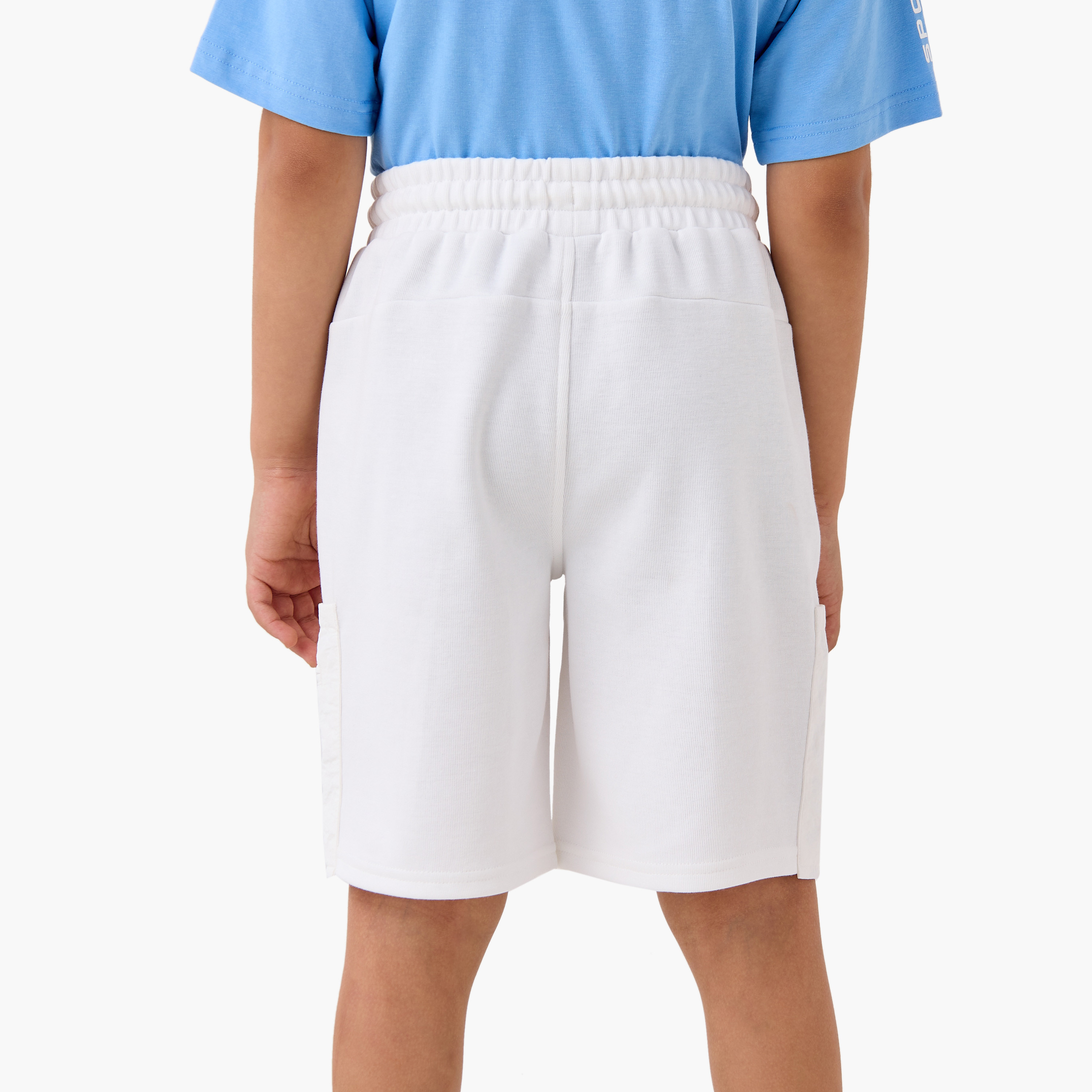 Kappa Solid Shorts with Drawstring Closure and Pockets-sports-boys-clothing-bottoms-shorts-image-3