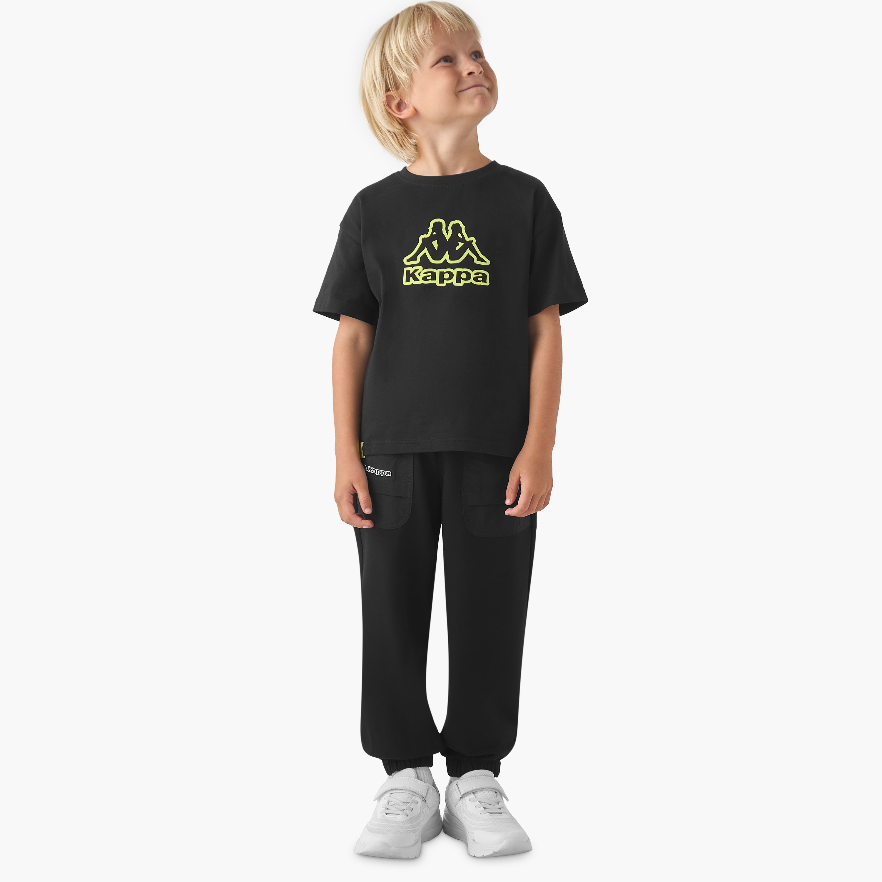 Kappa Boys' Joggers with Pockets - Cotton - Drawstring Waist-boys-clothing-bottoms-joggersandtrackpants-image-2