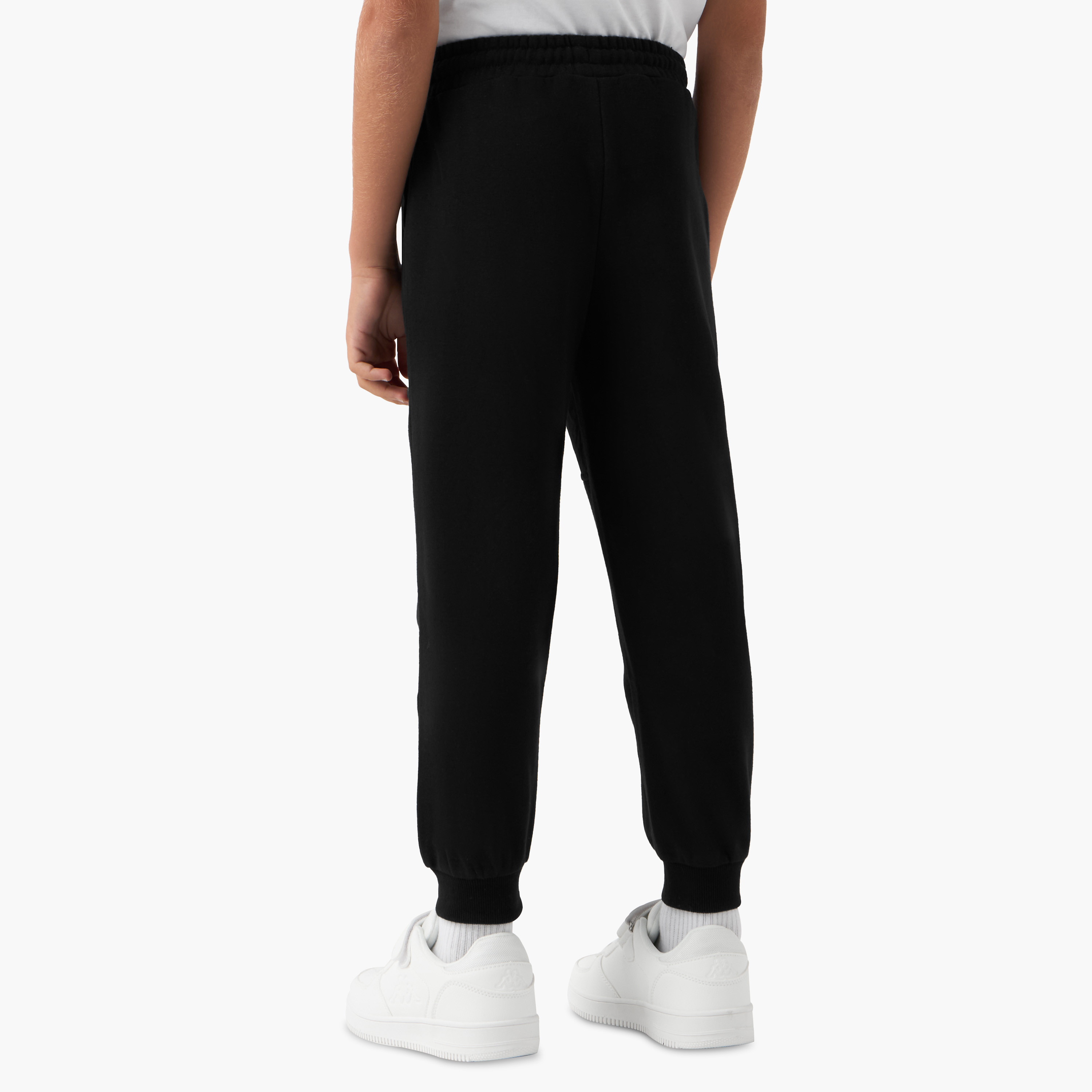 Kappa Logo Print Joggers with Drawstring Closure and Pockets-boys-clothing-bottoms-joggersandtrackpants-image-3