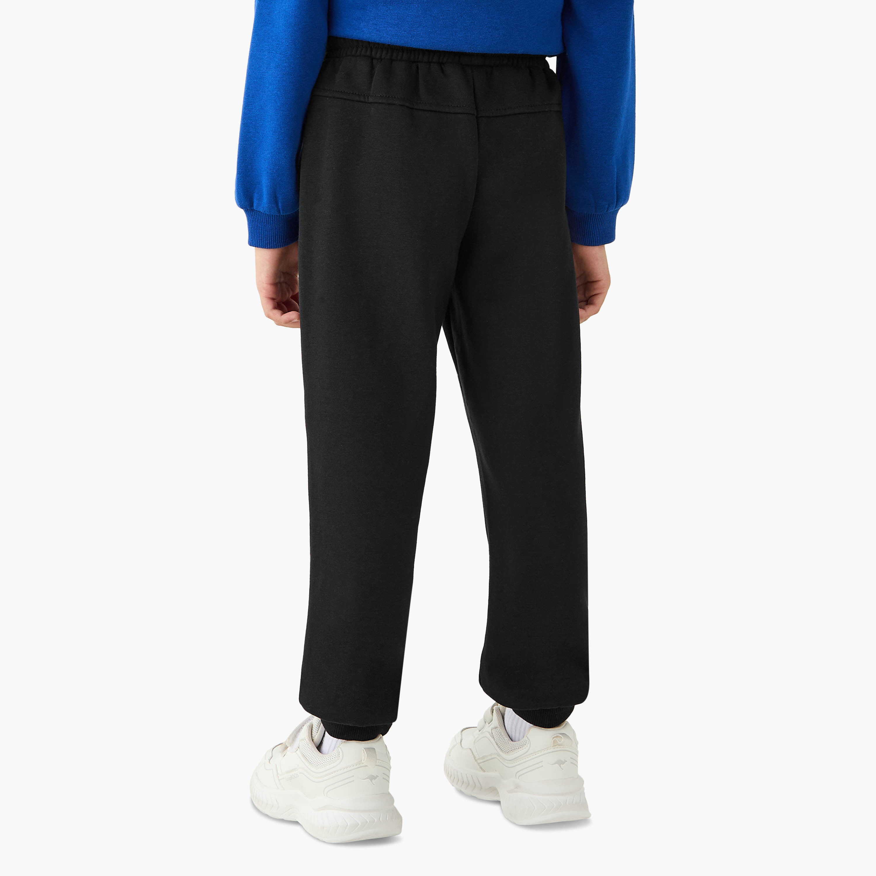 Kappa Logo Print Joggers with Drawstring Closure and Pockets-boys-clothing-bottoms-joggersandtrackpants-image-3