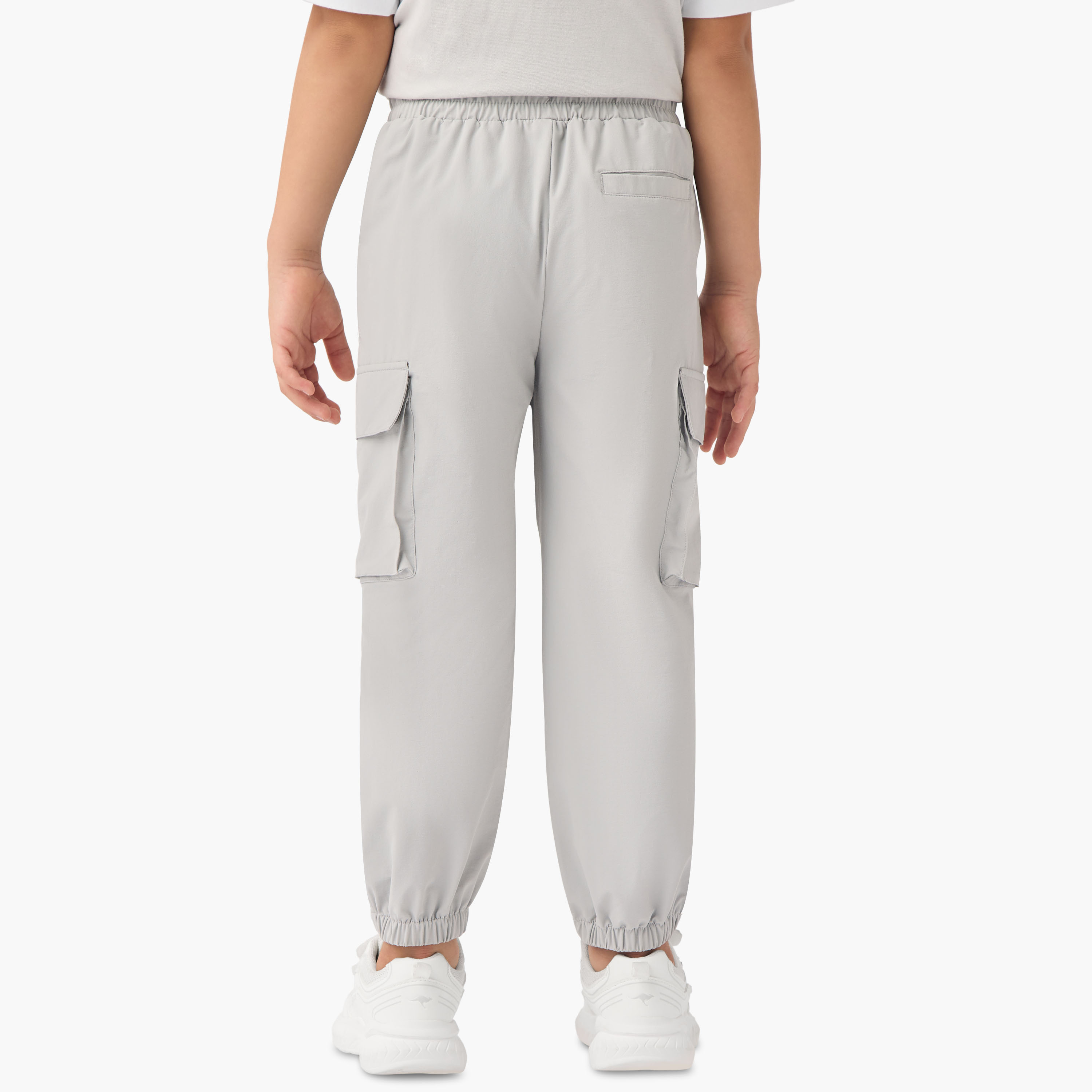 Kappa Logo Print Cargo Joggers with Drawstring Waist-boys-clothing-bottoms-joggersandtrackpants-image-3