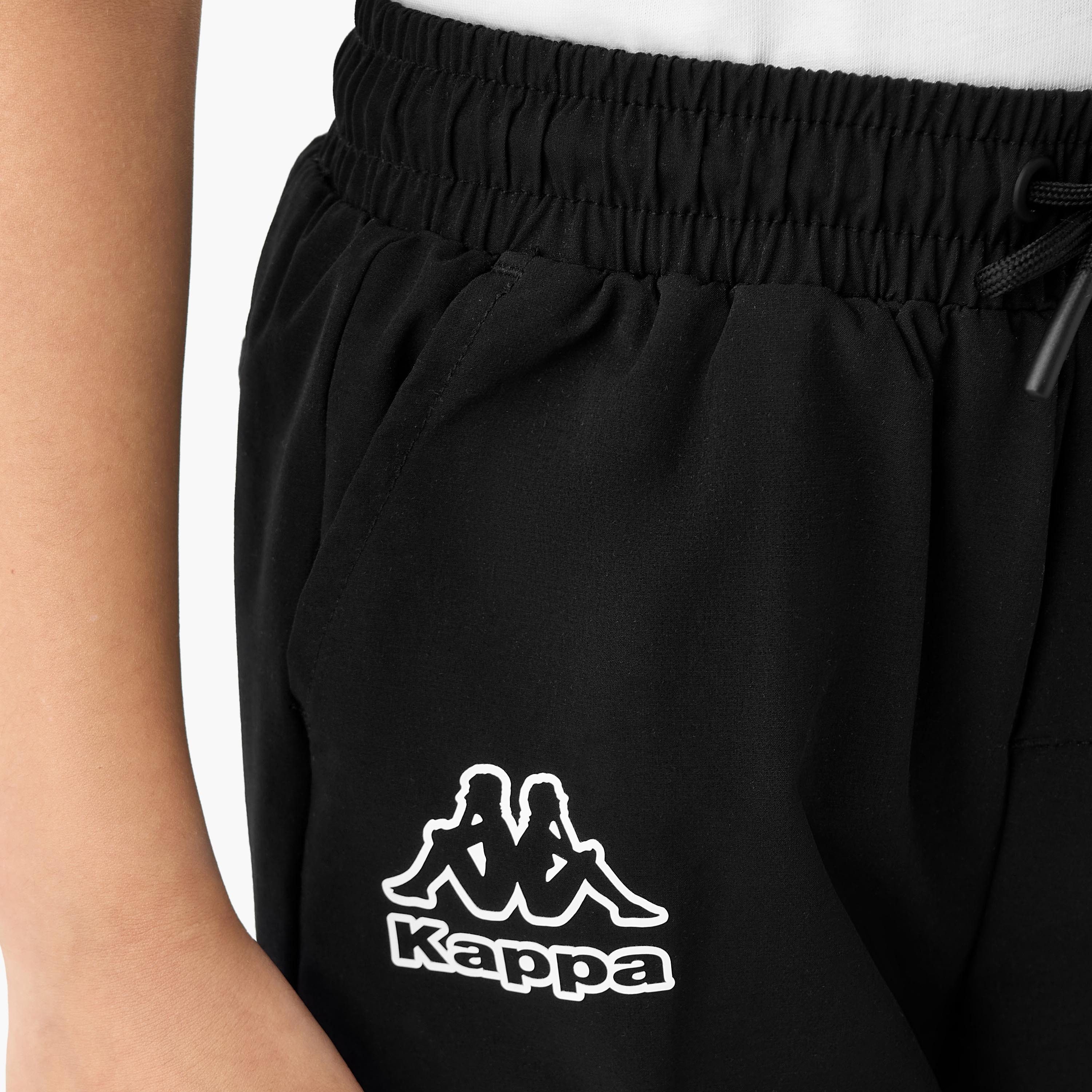 Kappa Logo Print Joggers with Drawstring Closure and Pockets-boys-clothing-bottoms-joggersandtrackpants-image-4