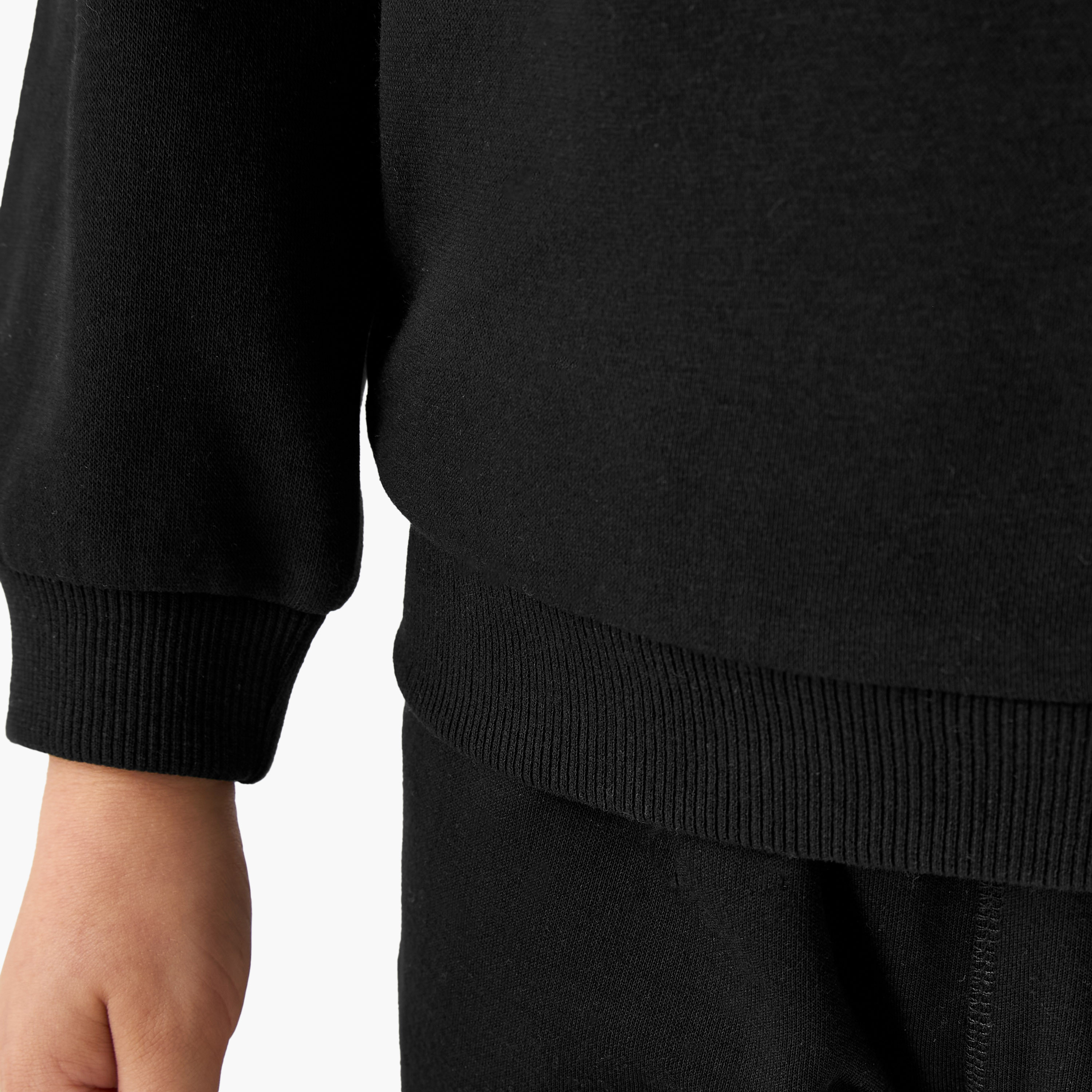 Kappa Logo Print Sweatshirt with Long Sleeves-boys-clothing-sweatshirts-image-5