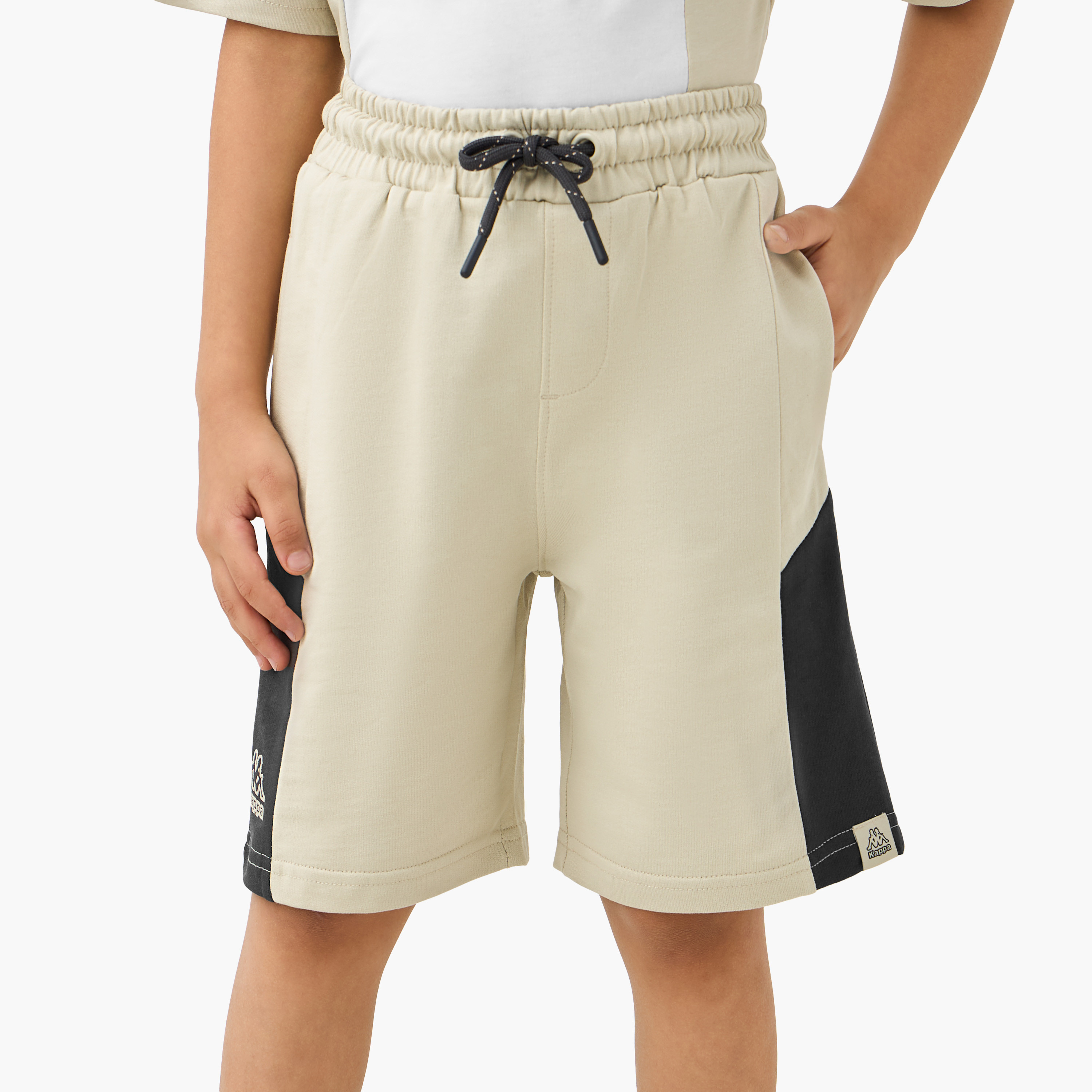 Kappa Logo Detail T-shirt and Shorts Set-boys-clothing-sportswear-sets-image-3